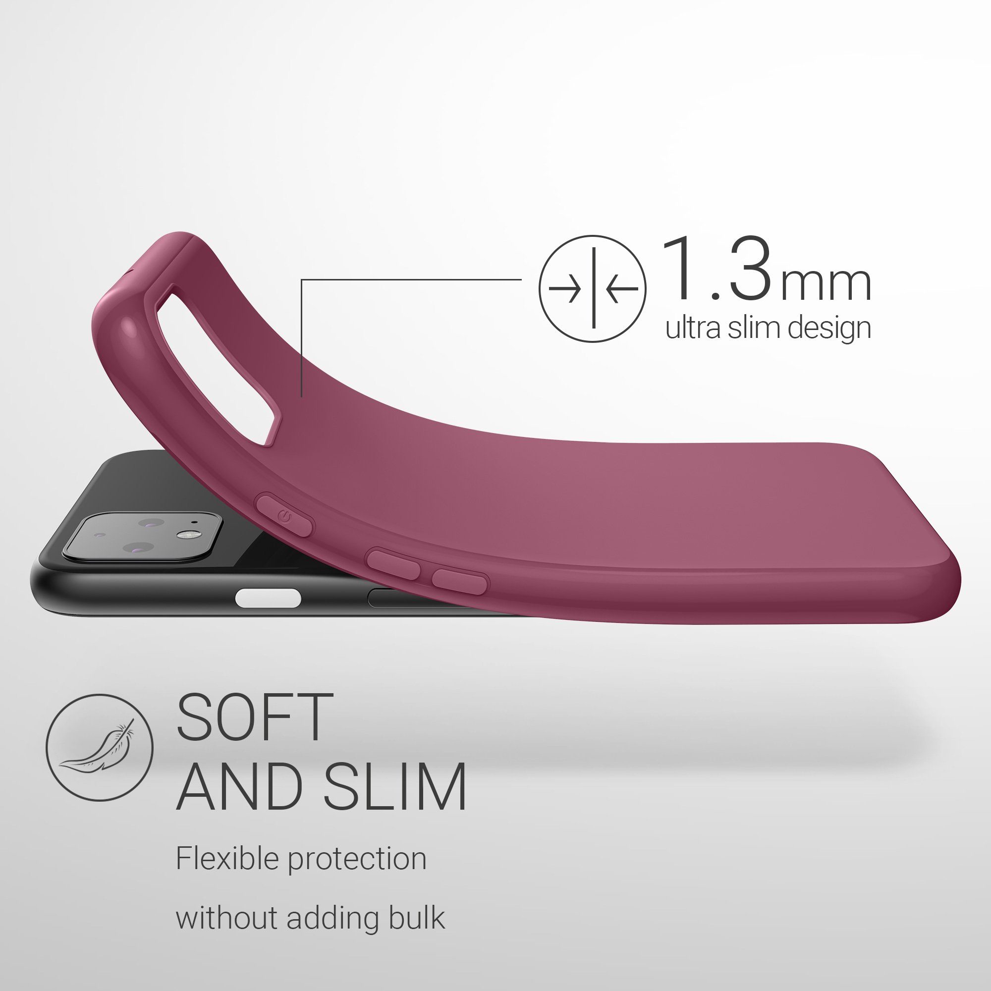 kwmobile Handyhülle Hülle für Google Pixel 4, Hülle Silikon - Soft Handyhülle - Handy Case Cover