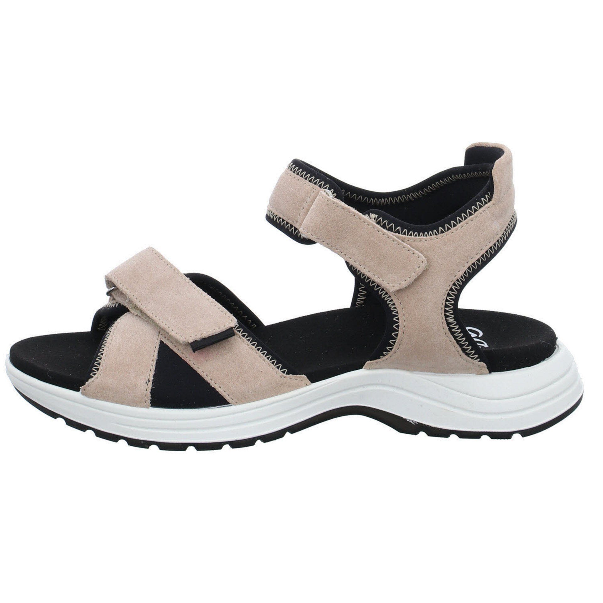 Ara Damen Trekkingsandalen Panama Sandale Trekkingsandale beige Veloursleder