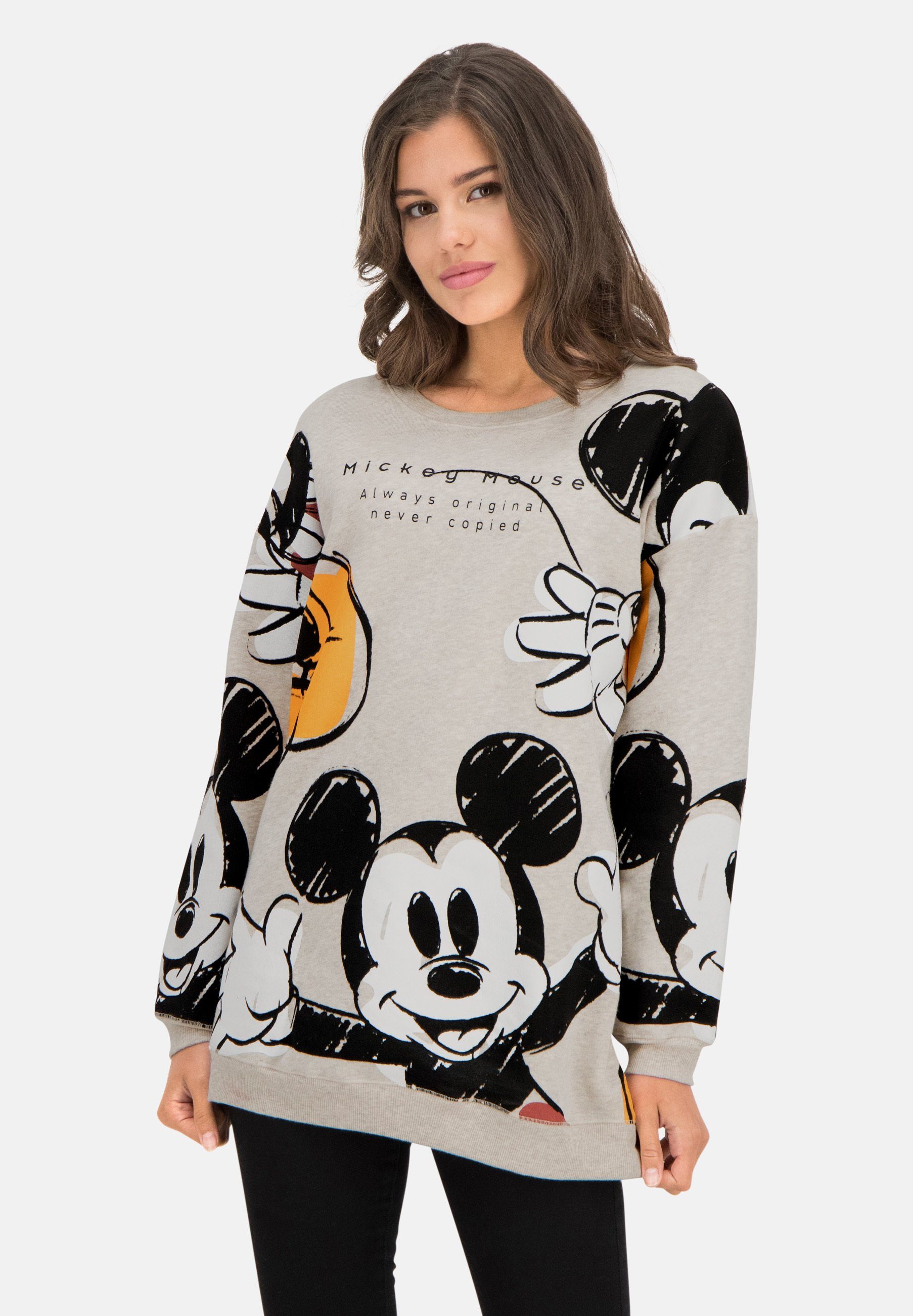 Frogbox Sweatshirt mit Mickey Mouse, Mit Rundhalsausschnitt