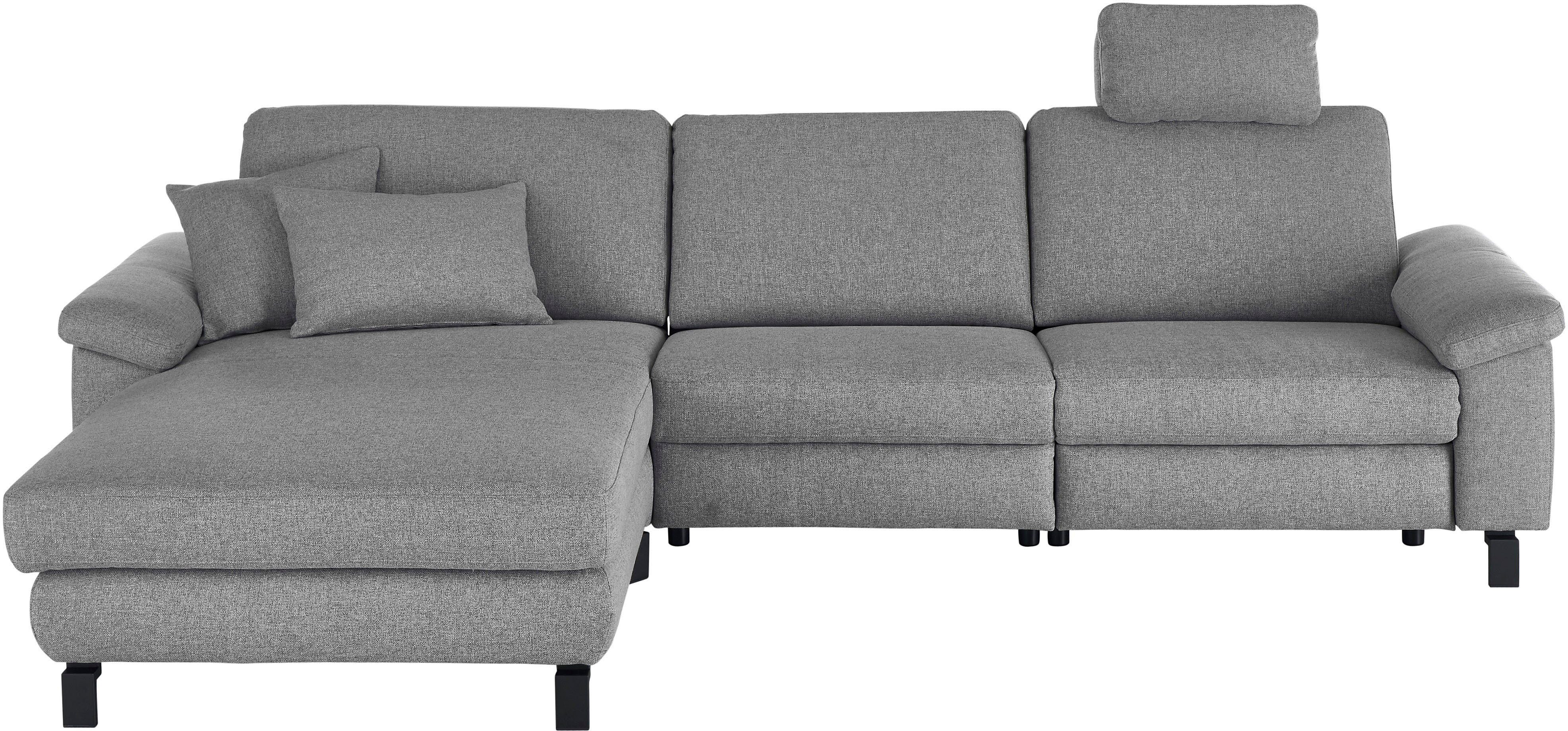 3C Candy Ecksofa Mainau L-Form, Relaxfunktion im 1,5-Sitzer, motorische Schlaffunktion in Longchair