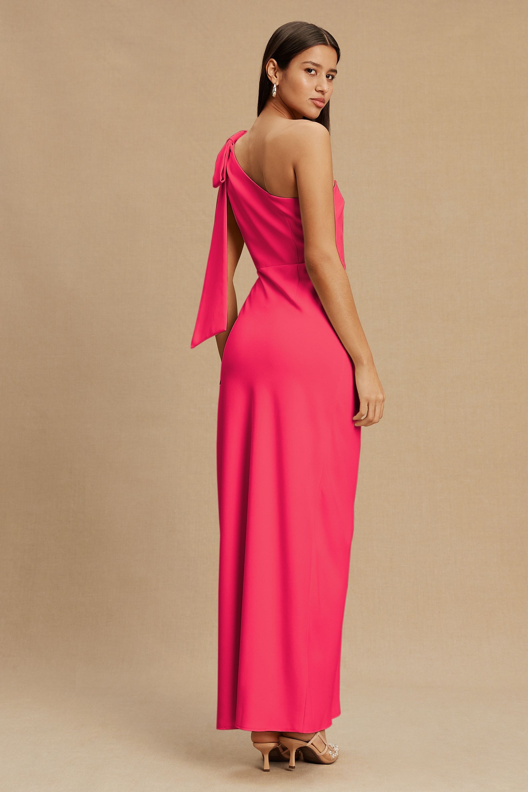 Next One-Shoulder-Kleid Brautjungfern-Maxikleid mit Schleifendesign (1-tlg) günstig online kaufen