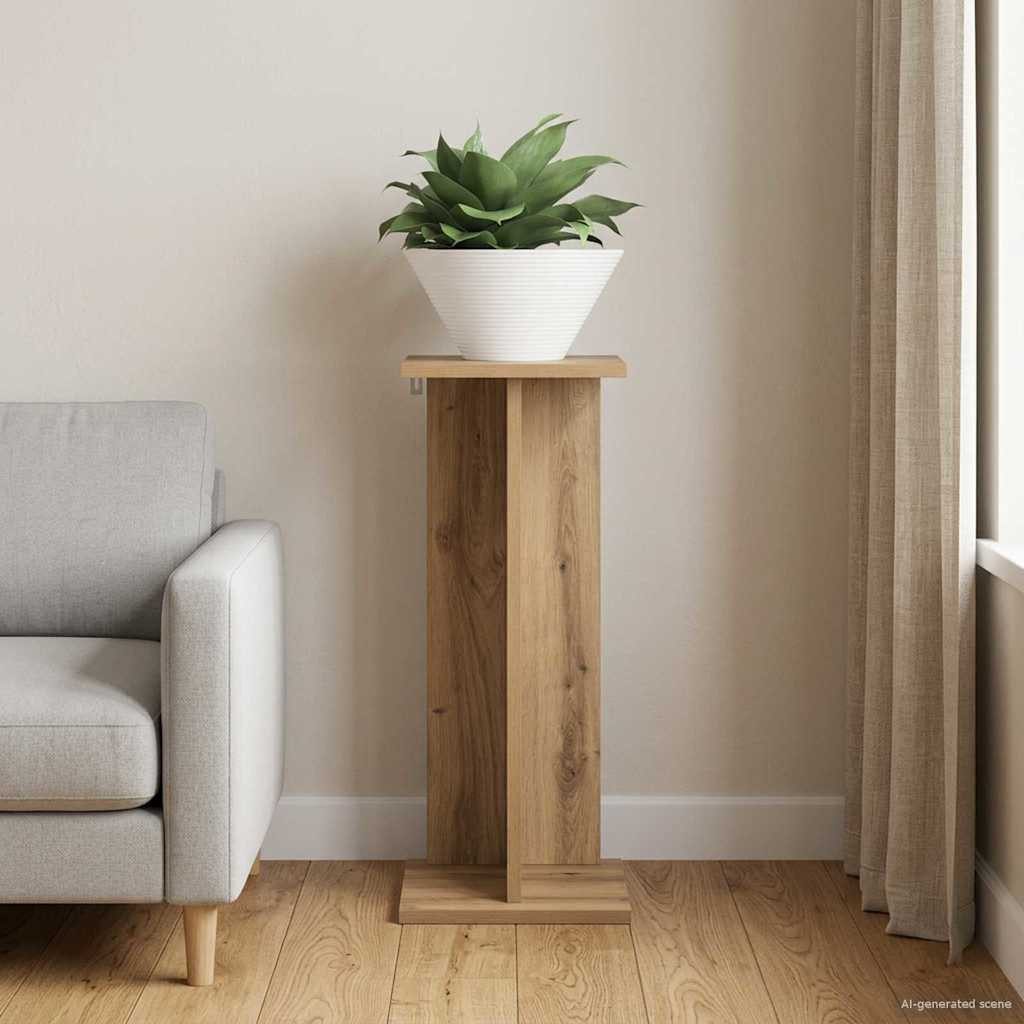 vidaXL Blumenständer Pflanzenständer Artisan-Eiche 25 x 25,5 x 60,5 cm Holzwerkstoff (1 St) – Bild 2 von 5