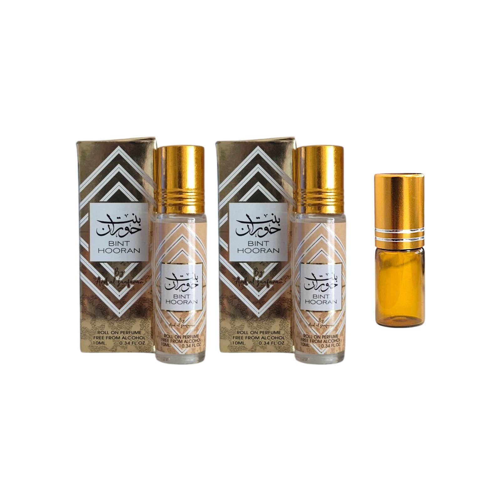 Lattafa Duft-Set Bint Hooran Parfümöl Roll-on 2 x 10 ml – + Roll-On (leer)
