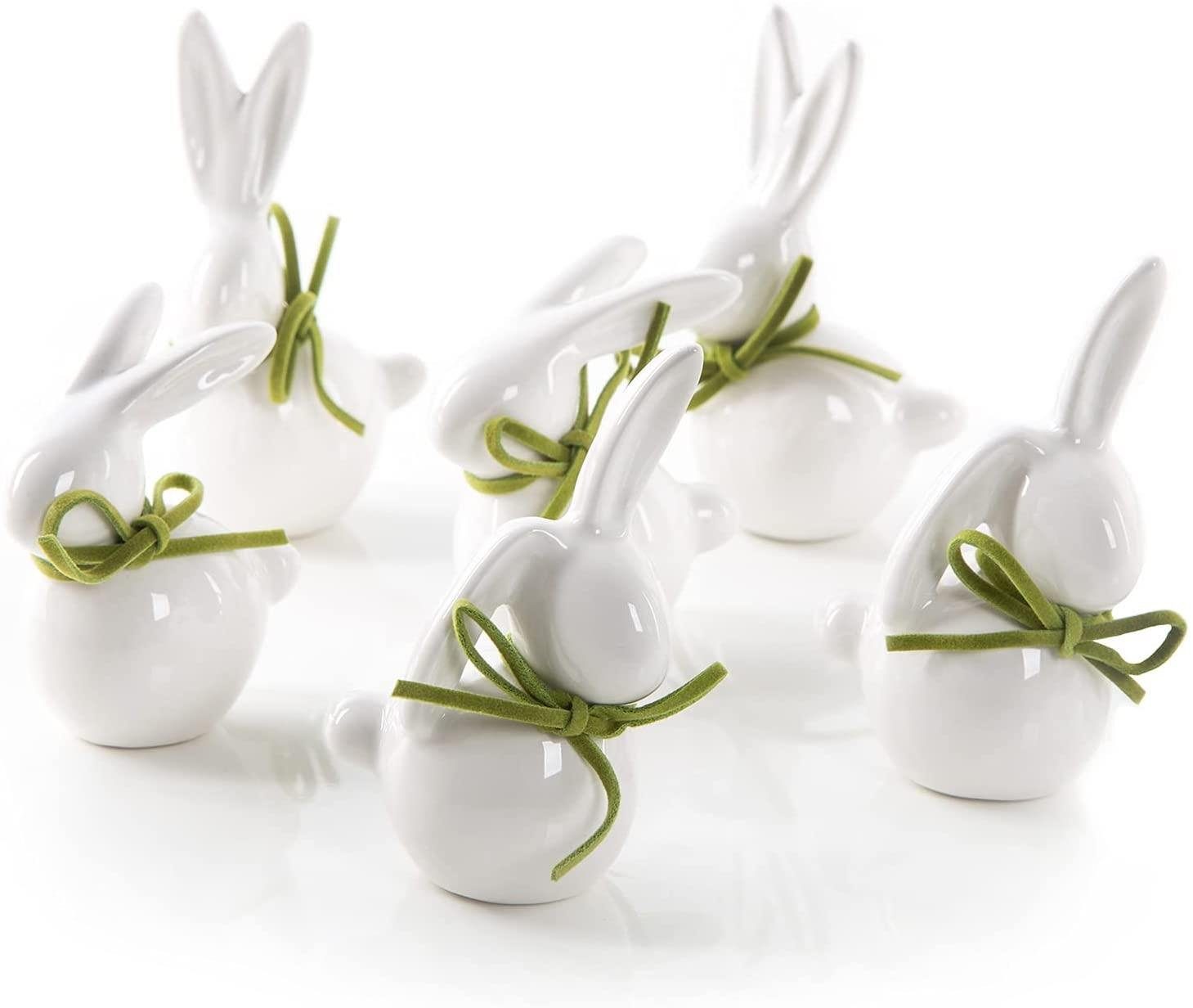Logbuch-Verlag Osterfigur 6 Osterhasen Figuren weiß günstig online kaufen