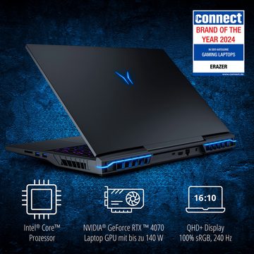 ERAZER Beast X40e Gaming-Notebook (43.2 cm/17 Zoll, Intel Core i7, Nvidia GeForce RTX 4070, 1000 GB SSD, QHD Display 240Hz, 16GB, Windows 11BEAST_X40E)