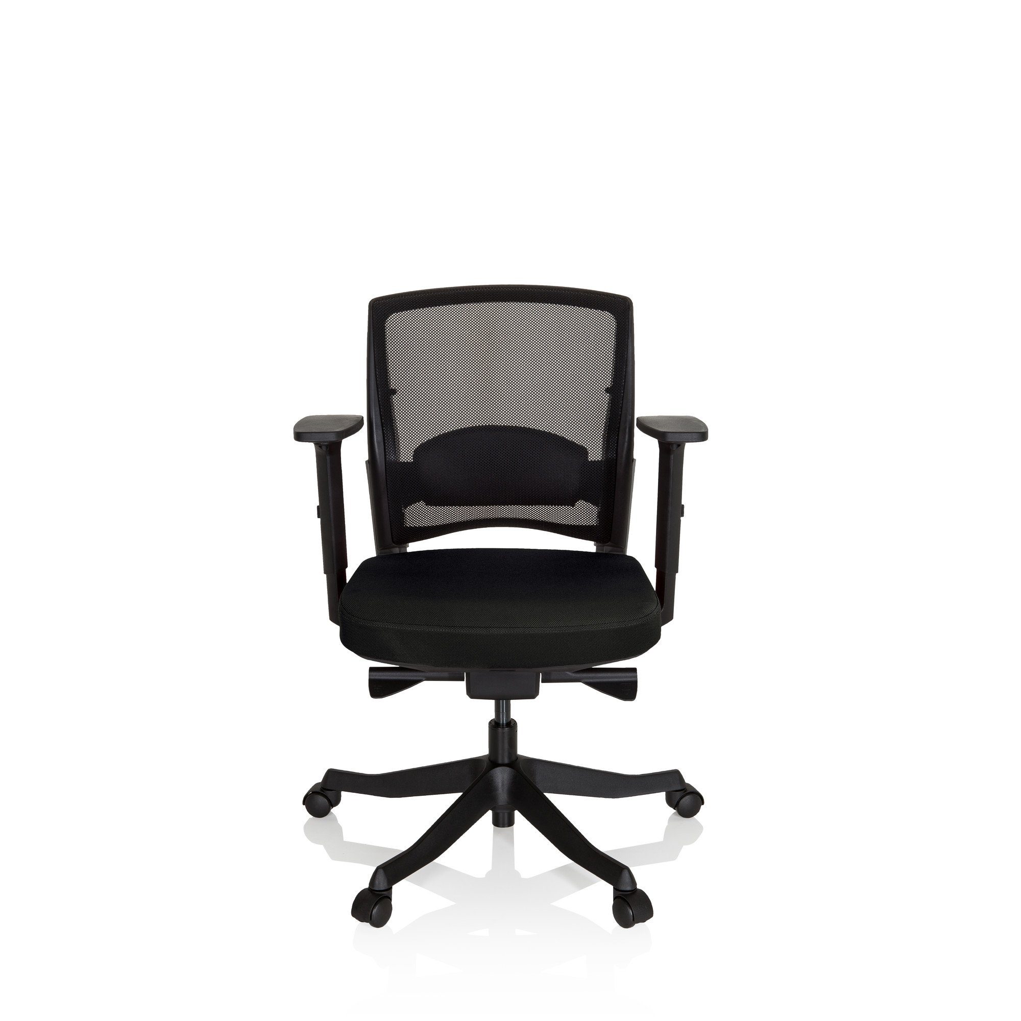 hjh OFFICE Drehstuhl Profi Bürostuhl IKAST BASE Stoff/Netzstoff (1 St), Schreibtischstuhl ergonomisch Schwarz