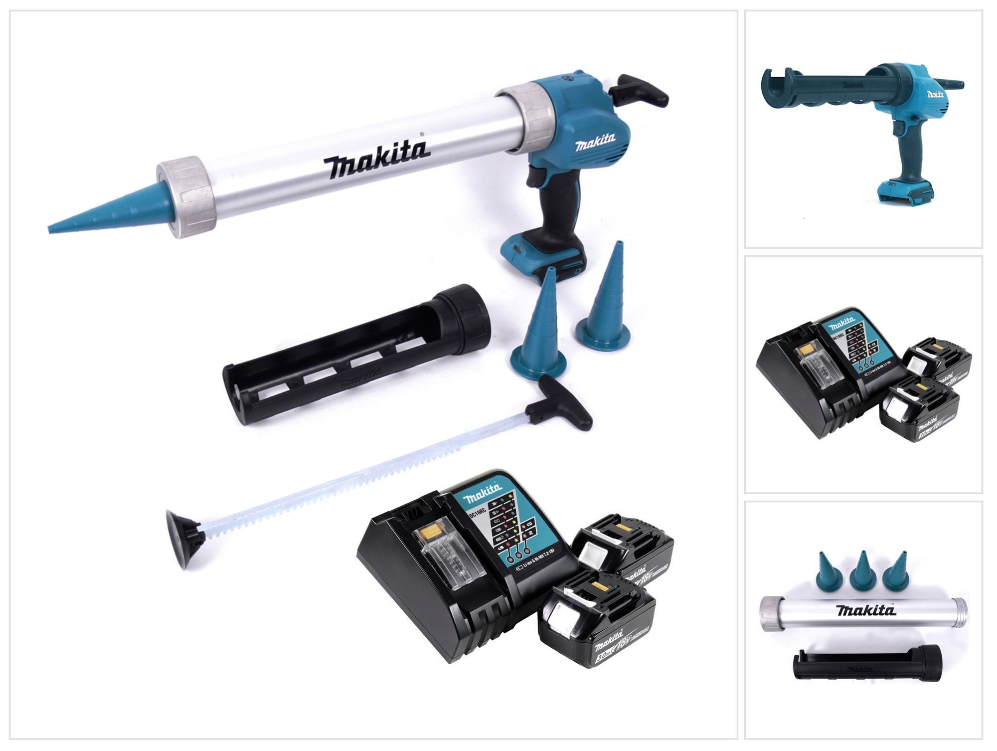Makita Akku-Kartuschenpistole DCG 180 RFX Akku Kartuschenpistole 18 V 300 / 600 ml + 2x Akku 3,0 Ah