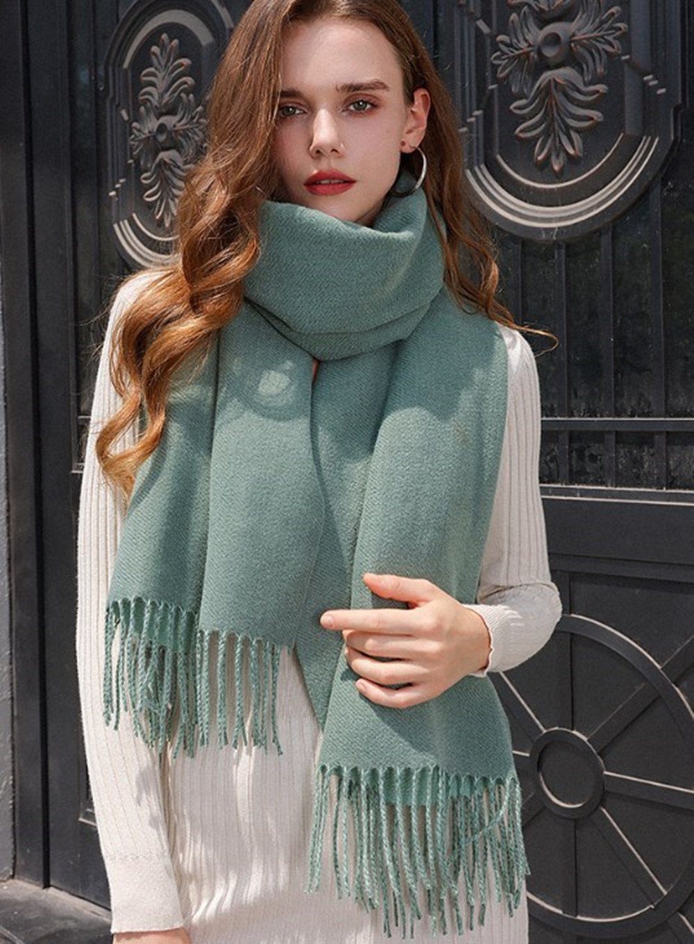 Baumwollschal Damen 130x130cm - Vielseitiges Halstuch Für Winter & Style