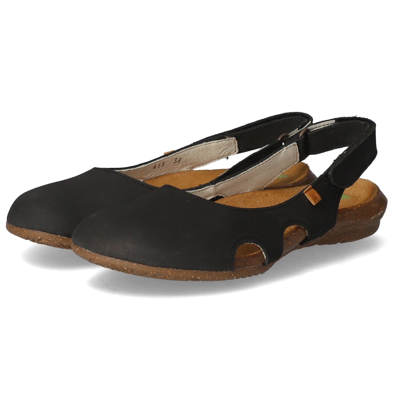 El Naturalista N413 Black Keilsandalette