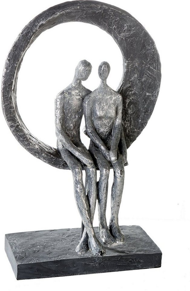 Casablanca by Gilde Dekofigur Skulptur Love Place, silber (1 St),  silberfarben, Polyresin
