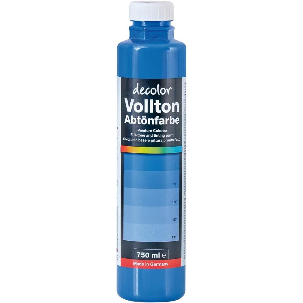 PUFAS Vollton- und Abtönfarbe decolor Abtönfarbe, Enzianblau 750 ml