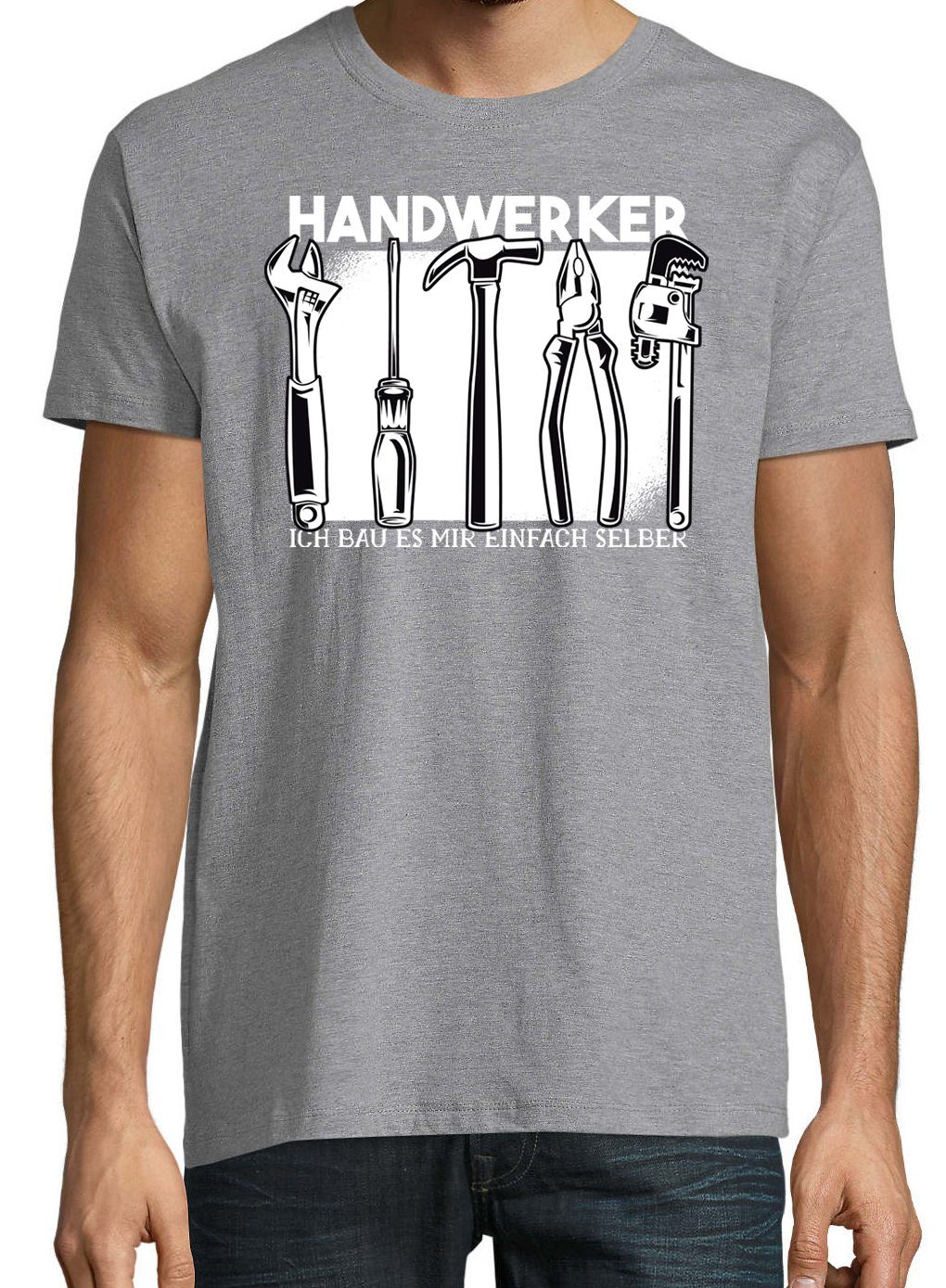 Handwerker Designz Grau Handwerker lustigem Frontmotiv Youth Herren T-Shirt Shirt mit