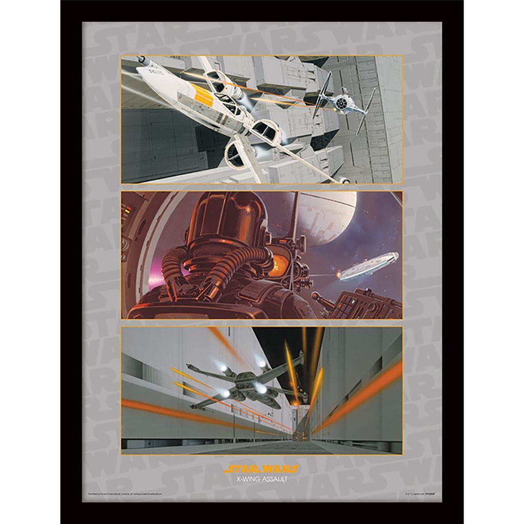 Star Wars Bild mit Rahmen X-Wing Assault, Gerahmtes Bild Kunstdruck