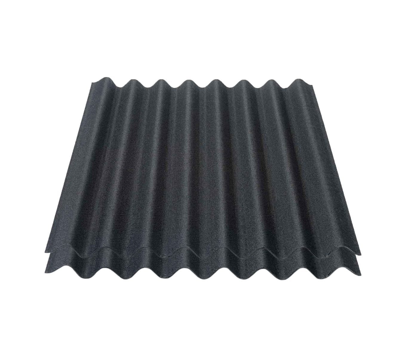 Onduline Dachpappe 2er Pack Dachplatte Easyline® Wellplatte Gartenhaus, Farbe: schwarz, wellig, 1.52 m² pro Paket, (2-St), Größe: 1000 x 760 x 2,6 mm, Profil: 95/38