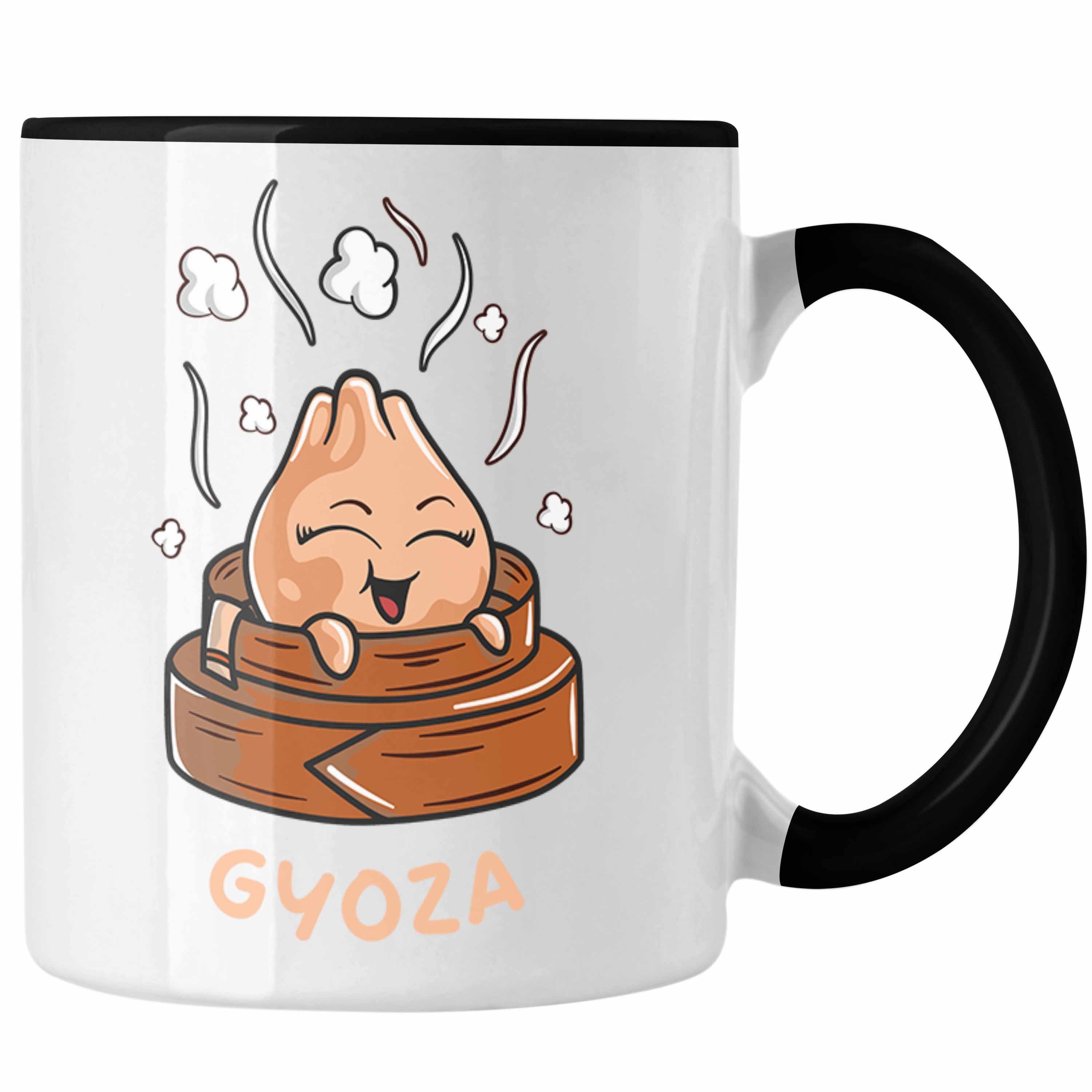 Grafik Trendation - Tasse Trendation Geschenkidee Liebhaber Gyozas Sushi Schwarz Asiatisch Tasse Lustige Geschenk Dumpling