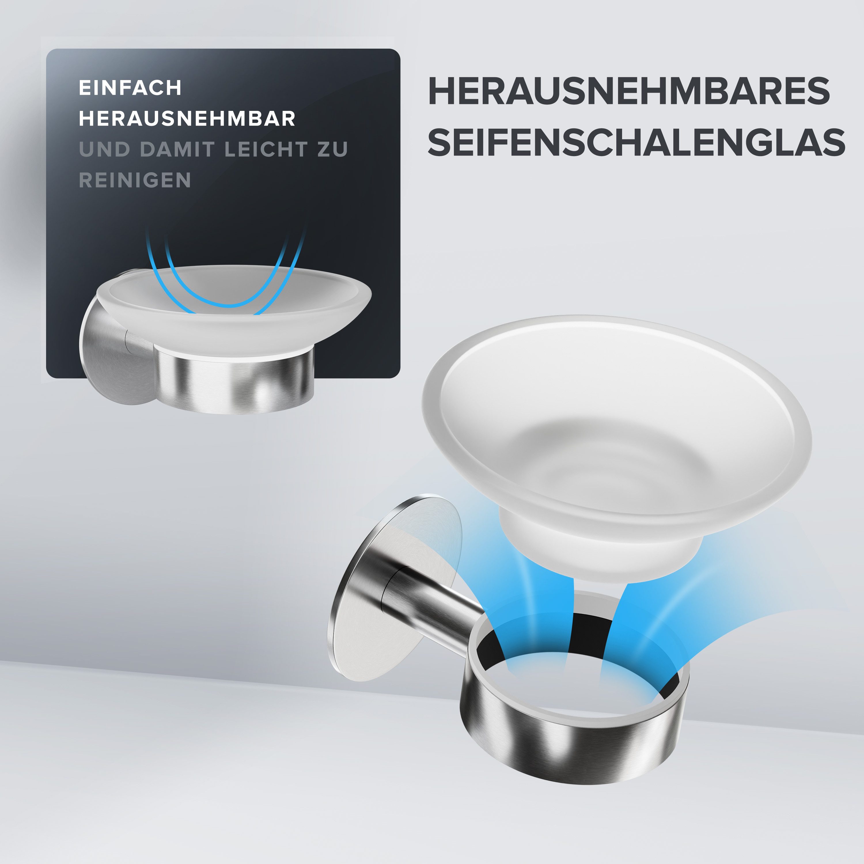 ovimar Seifenschale Kronborg, Breite: 3.60 cm, 1-St., aus Edelstahl in Silb günstig online kaufen