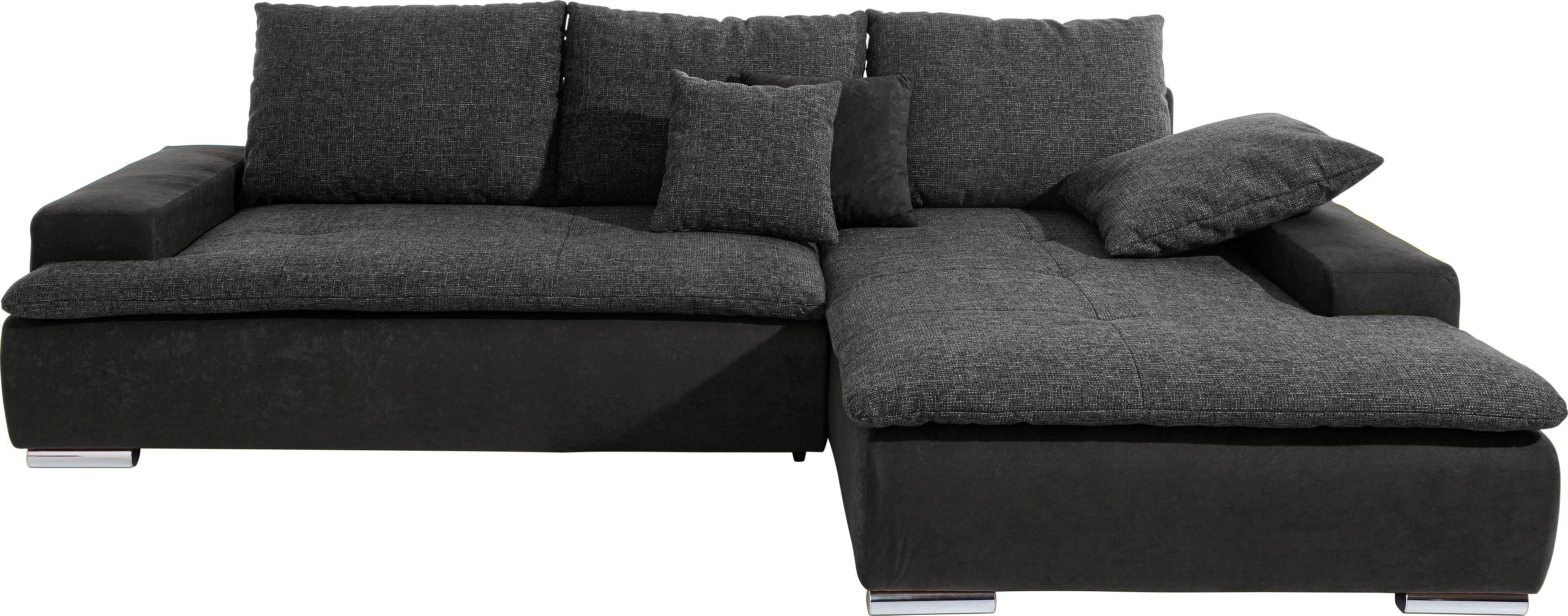 Mr. Couch Ecksofa Haiti L-Form, wahlweise mit Kaltschaum (140kg Belastung/Sitz), RGB-Beleuchtung