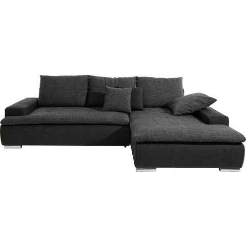 Mr. Couch Ecksofa Haiti L-Form, wahlweise mit Kaltschaum (140kg Belastung/Sitz), RGB-Beleuchtung
