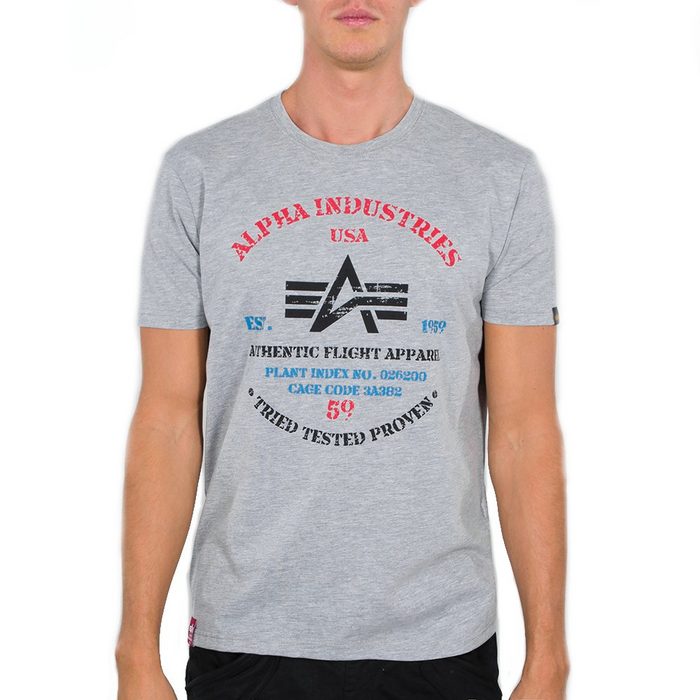 Alpha Industries T-Shirt Alpha Industries Herren T-Shirt Authentic Print (1-tlg)