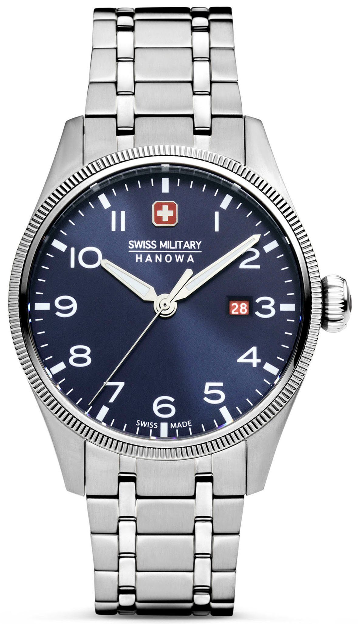 Swiss Military Hanowa Quarzuhr THUNDERBOLT, SMWGH0000802, Armbanduhr, Herrenuhr, Swiss Made, Datum, Saphirglas