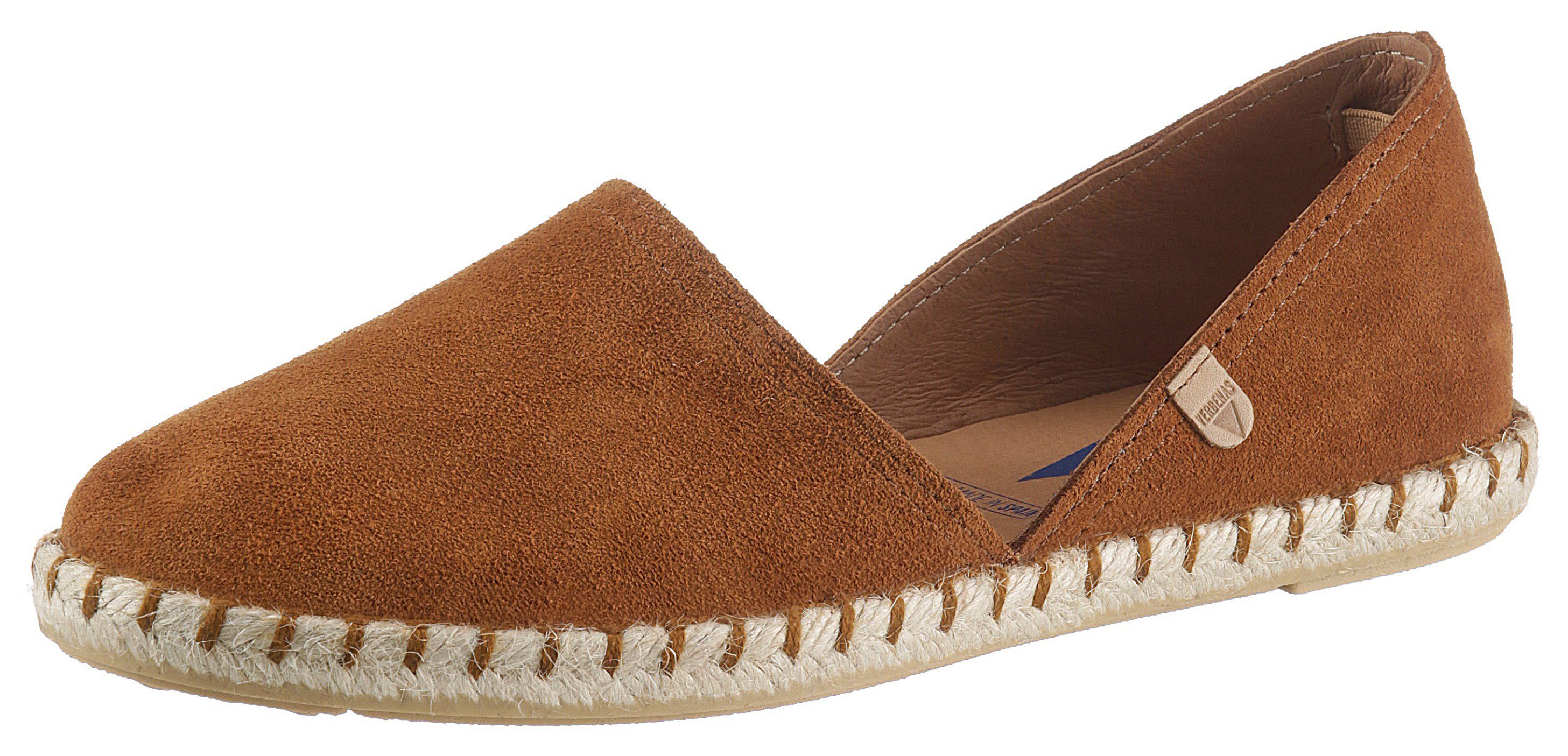 cognac mit typischem Jute-Rahmen VERBENAS Espadrille