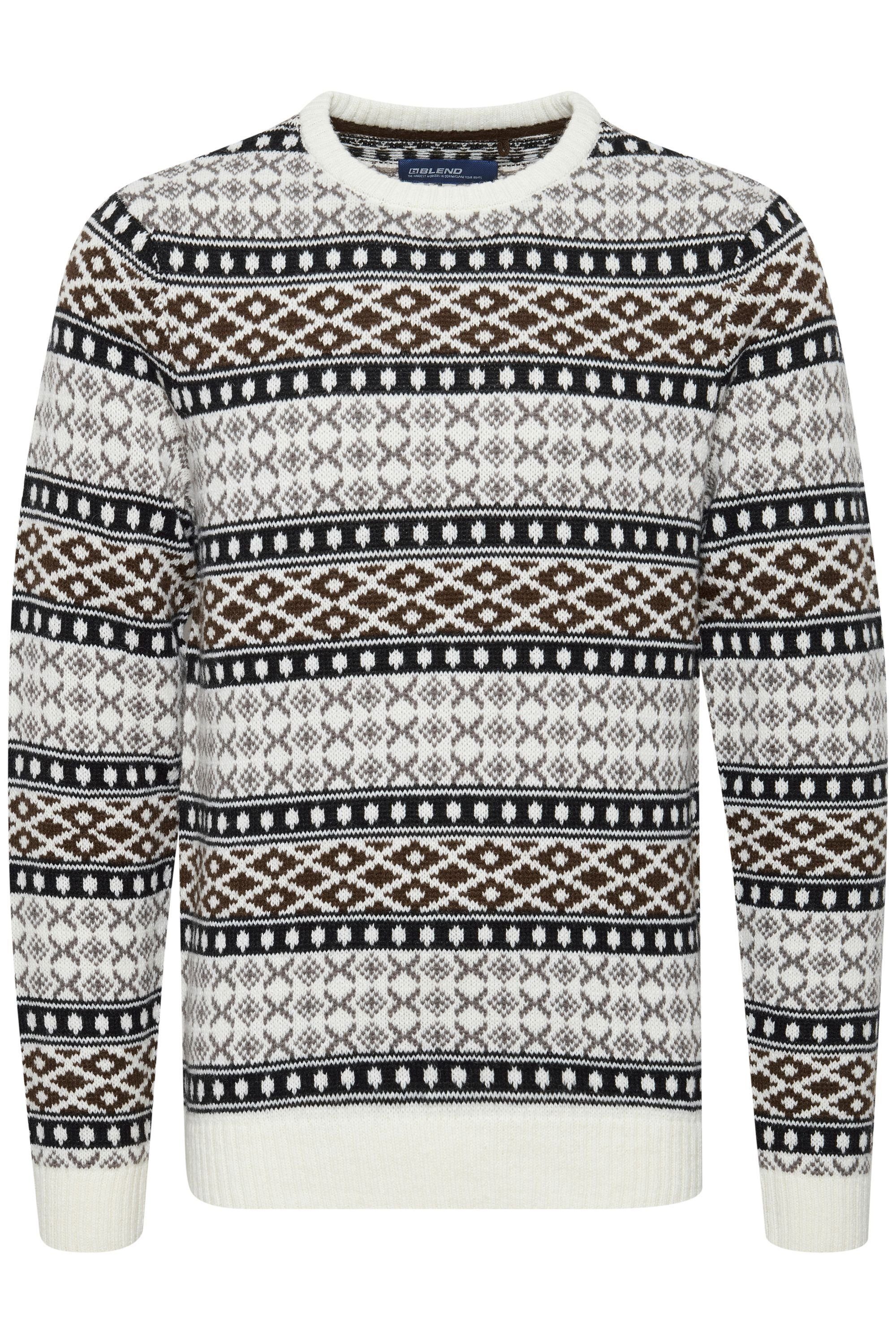 Blend Norwegerpullover BHTjorben Stilvoller Norweger-Pullover mit Rundhalsa günstig online kaufen