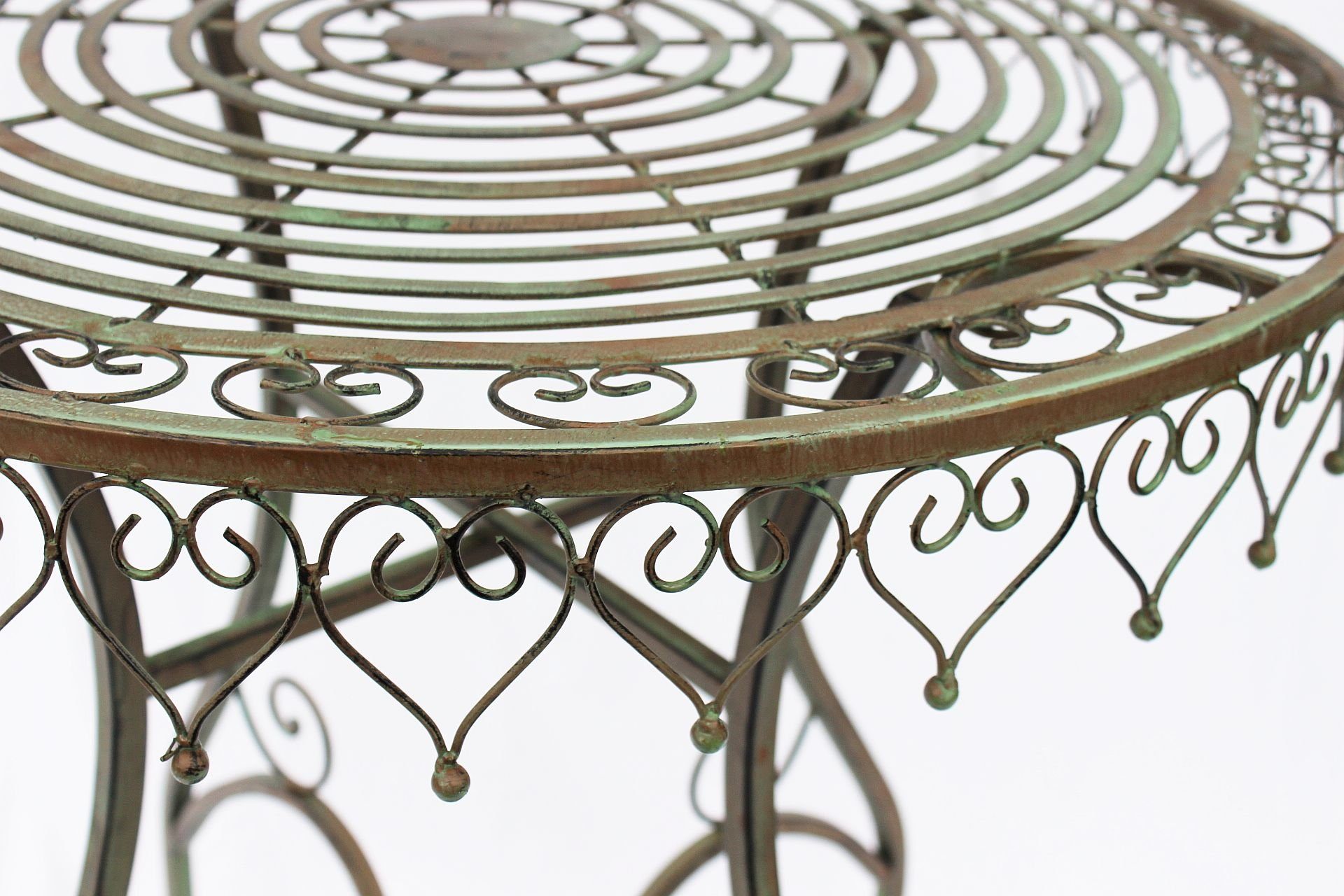 12184 Bistrotisch DanDiBo Gartentisch Tisch Metall Balkontisch Malega Klapptisch Eisentisch Antik Vintage Gartentisch DanDiBo Rund Bistro
