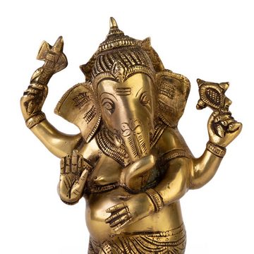 bodhi Dekofigur Tanzender Ganesha Statue, Messing, 28 cm