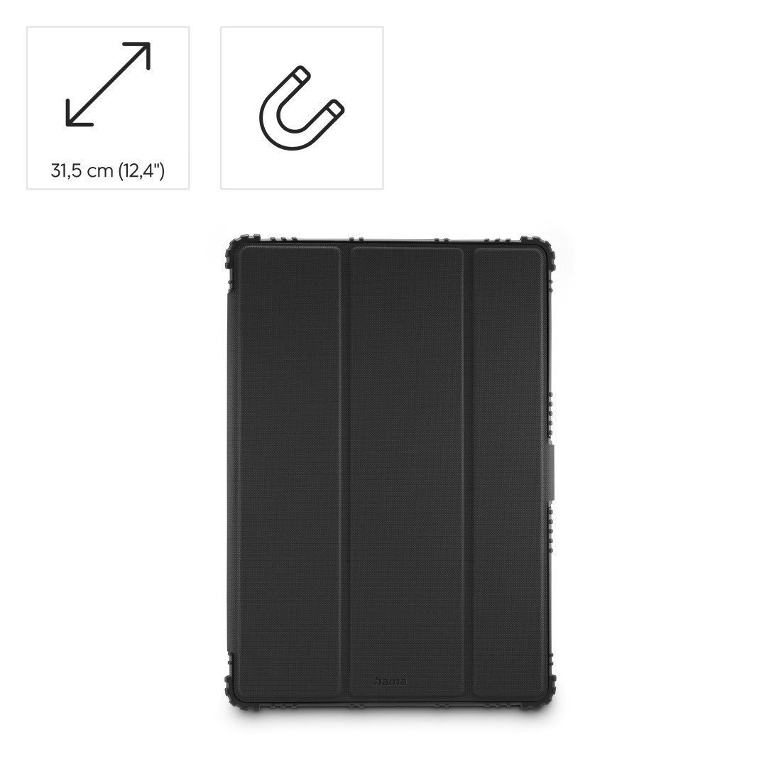Hama Tablet-Hülle Schutzhülle "Protection" für Samsung Galaxy Tab S10+ 12.4", mit Stiftfach, verstärkte Ecken