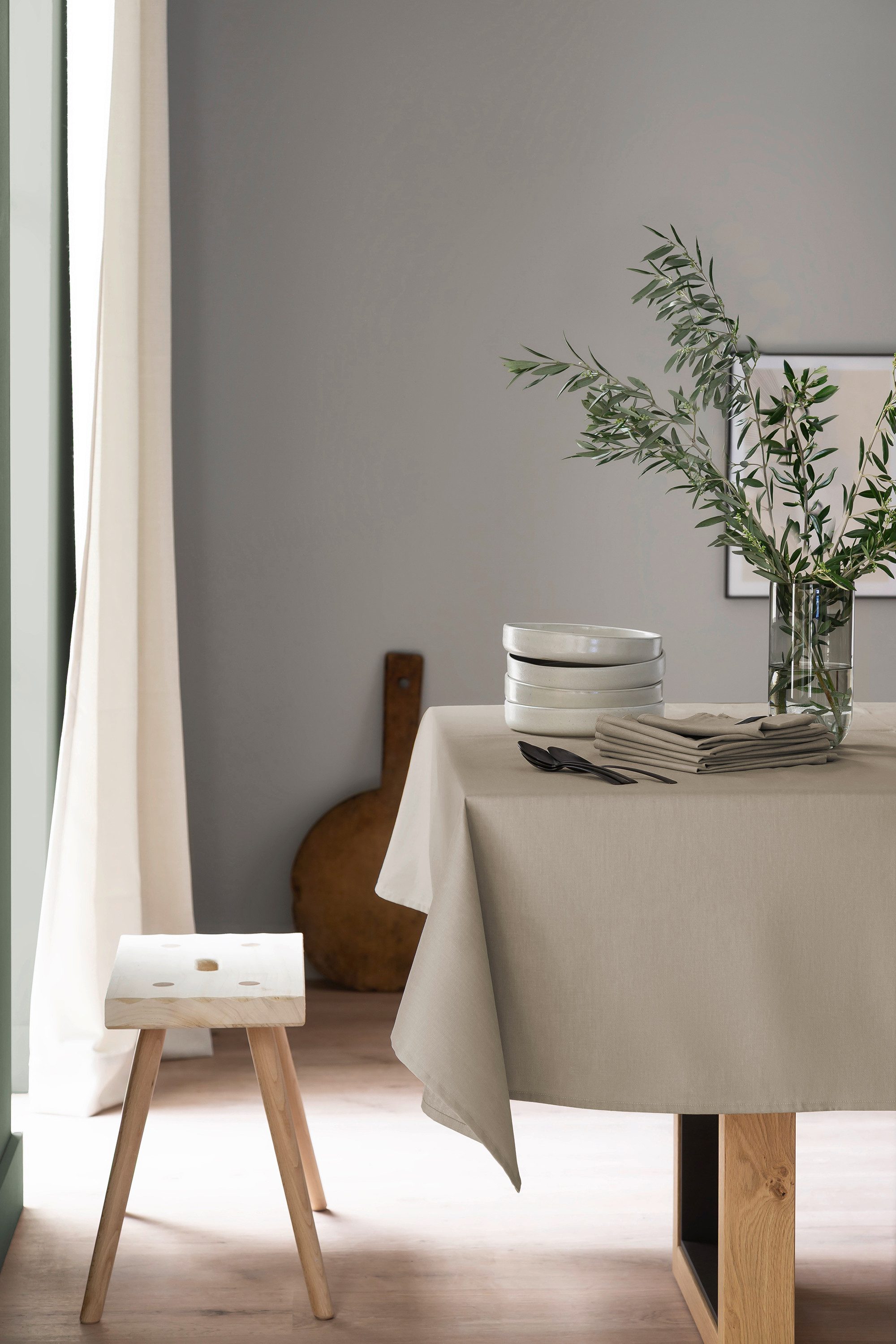 SCHÖNER WOHNEN-Kollektion Tischdecke Base (1-tlg), aus reiner, sanforisierter Baumwolle