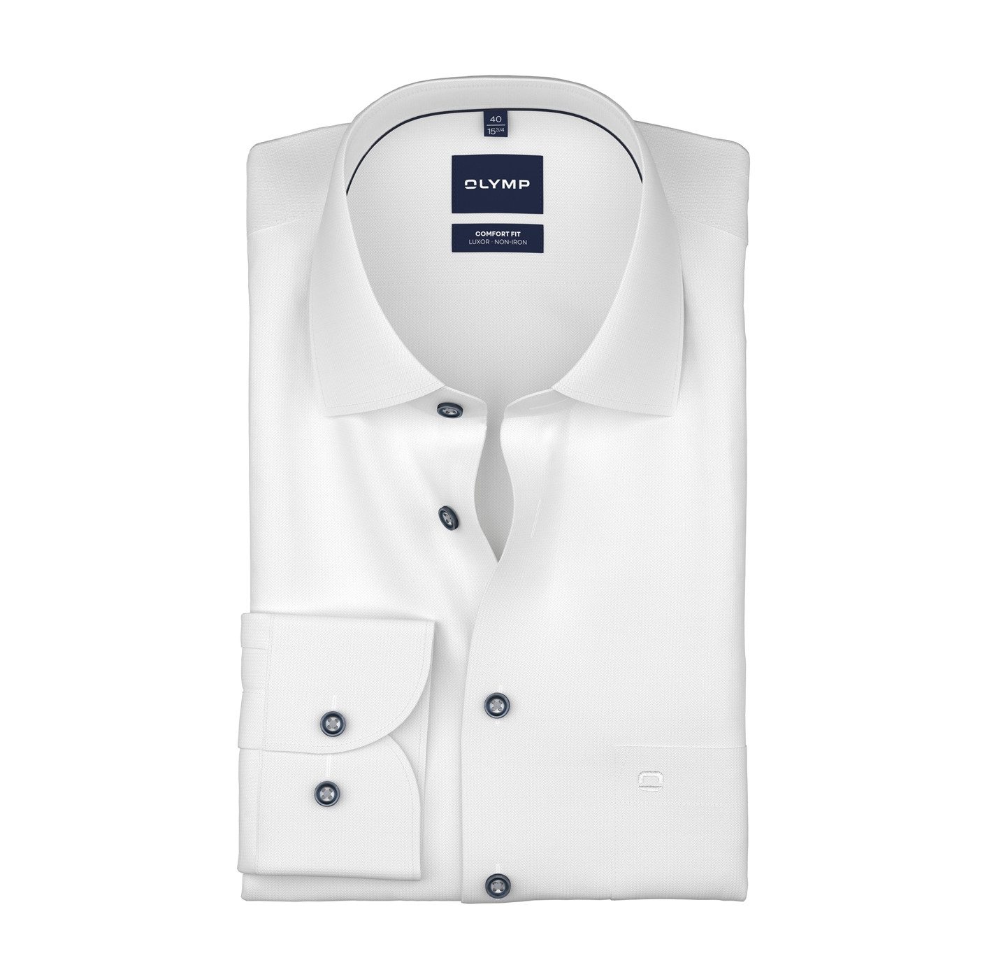 OLYMP Langarmhemd Luxor Businesshemd, New-Kentkragen, Comfort Fit