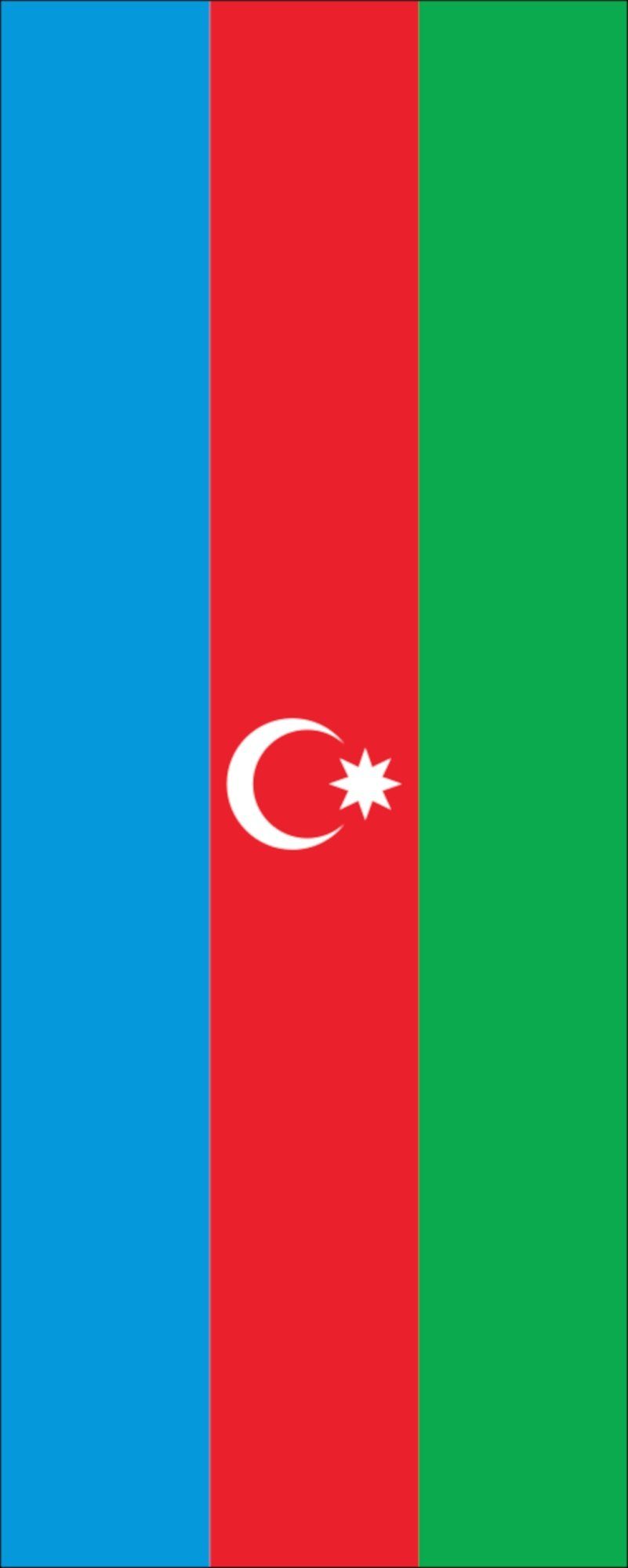 flaggenmeer Flagge Flagge Aserbaidschan 110 g/m² Hochformat | Fahnen