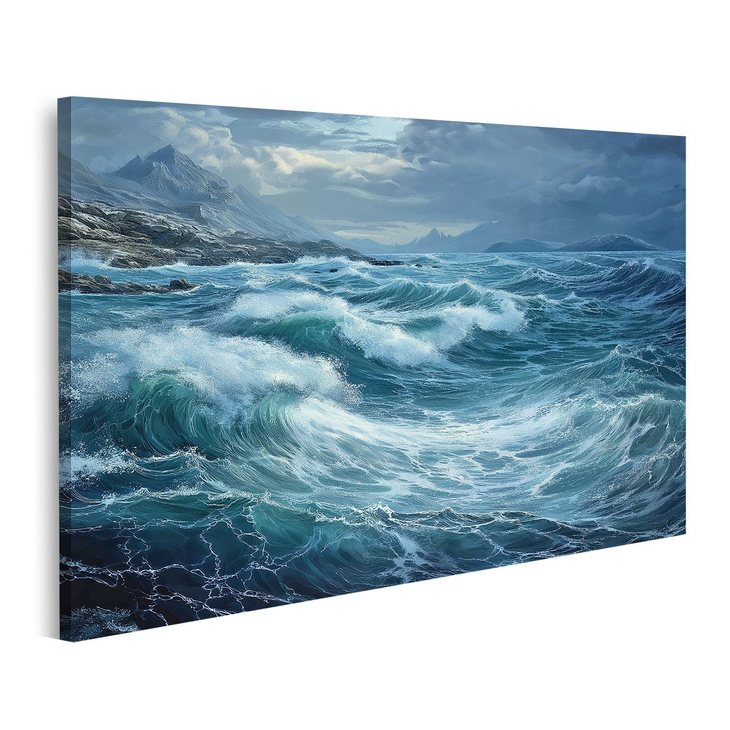 islandburner Leinwandbild Atemberaubendes Ozeanbild mit Wellen - perfekt für Naturfreunde