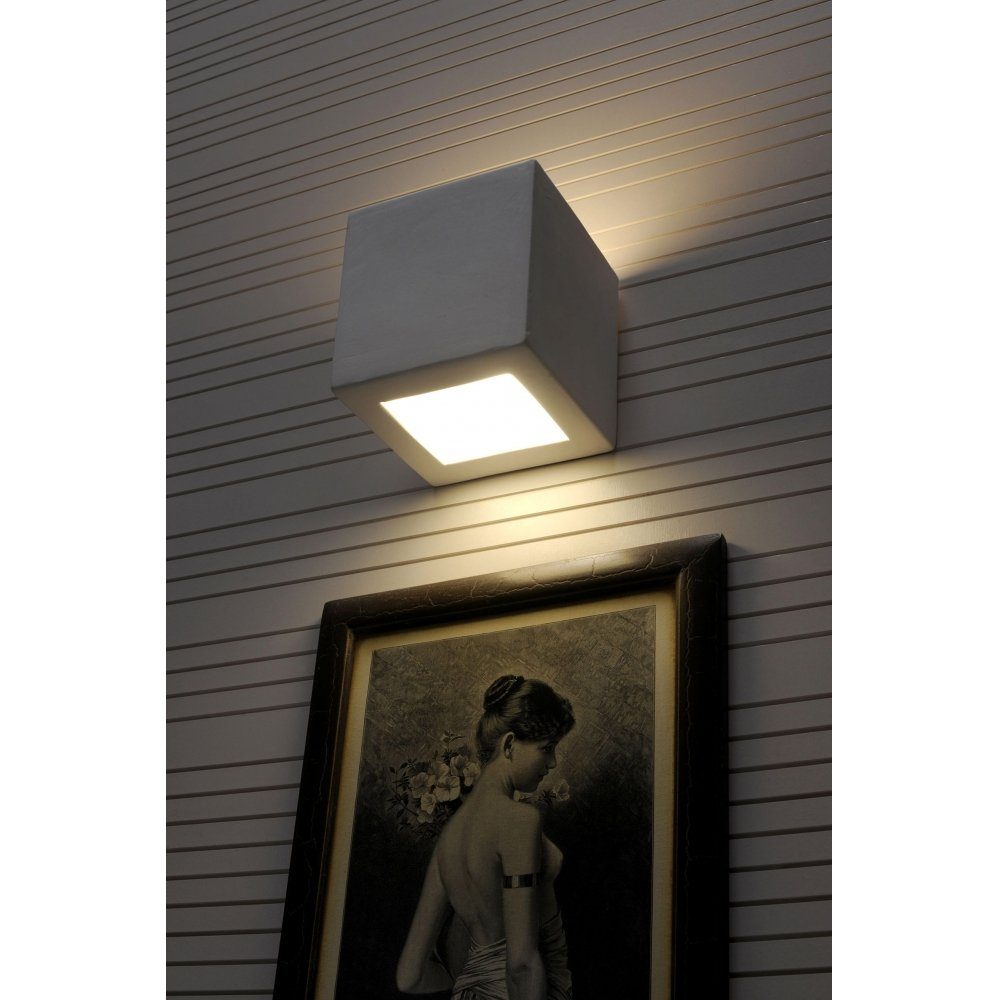 cm Deckenleuchte Keramik E27, LEO, ca. lighting Wandleuchte Wandlampe 1x 14x14x14 SOLLUX
