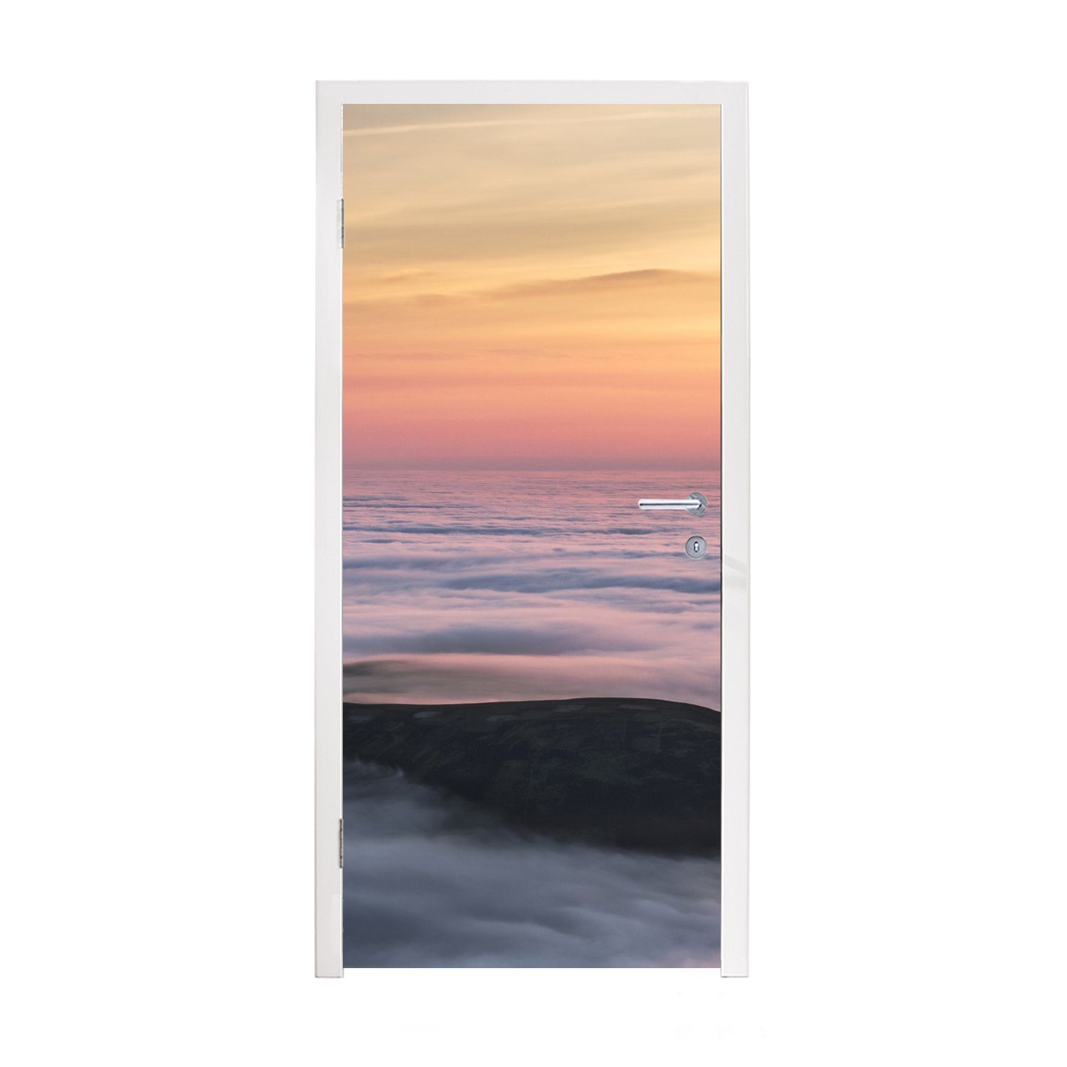 MuchoWow Türtapete Eine dichte 75x205 Wolkenlandschaft Tür, Fototapete Northumberland (1 umgibt Matt, Park, für National cm St), bedruckt, den Türaufkleber