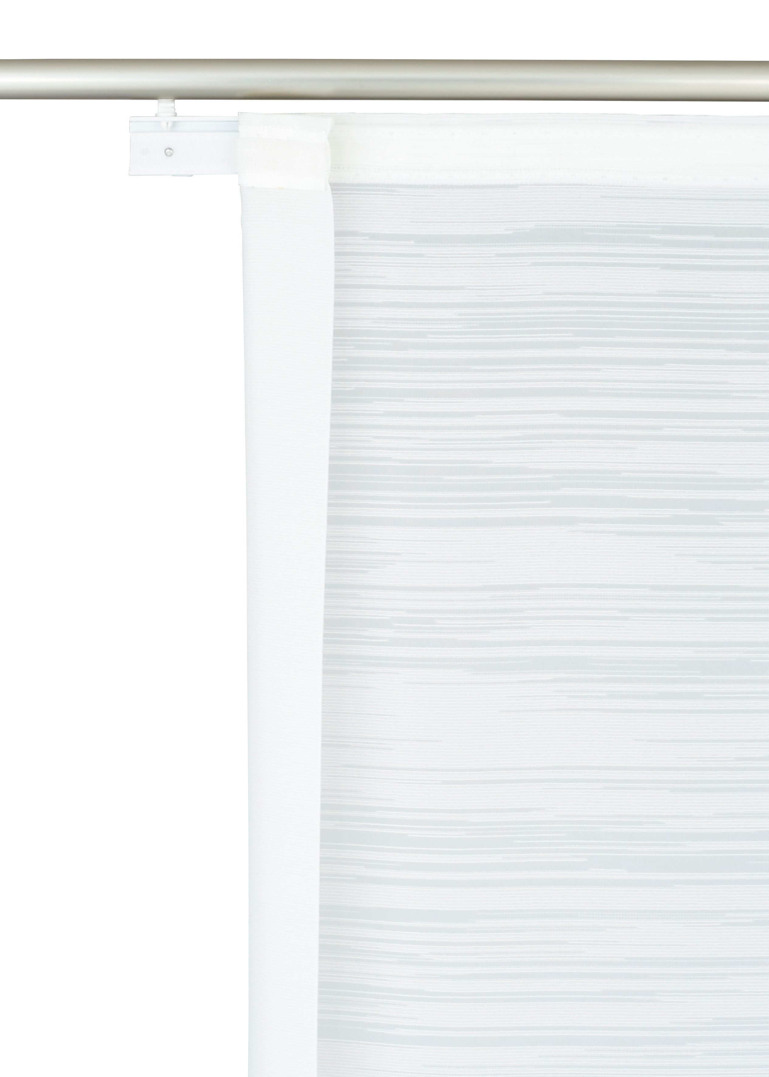 Neutex for you! Schiebegardine Padova (1 St), Klettband, halbtransparent, Scherli, inkl. Befestigungszubehör, Breite: 57 cm – Bild 5 von 5
