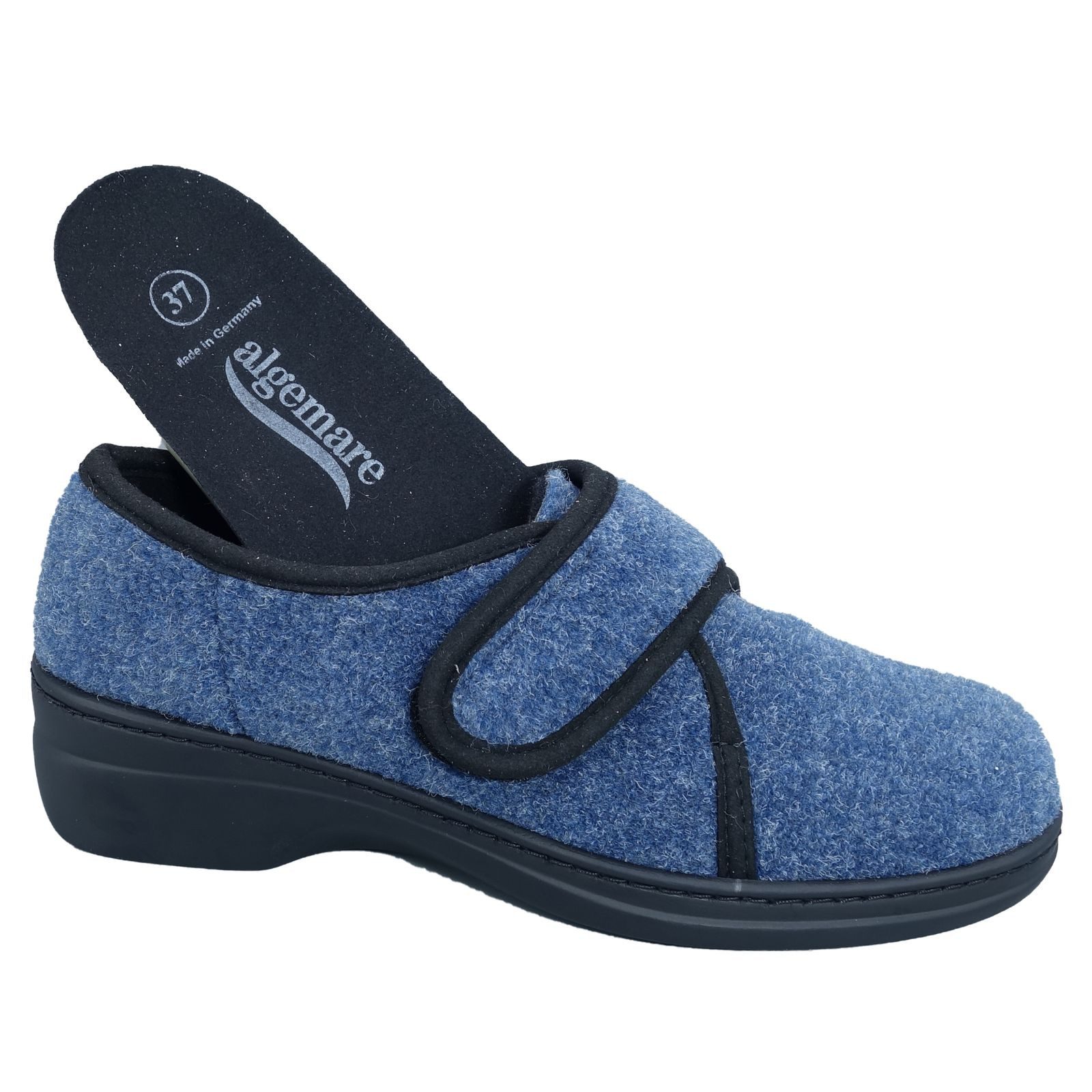 Algemare Damen Filz Hausschuh 8321-8118 atlantik blau Hausschuh