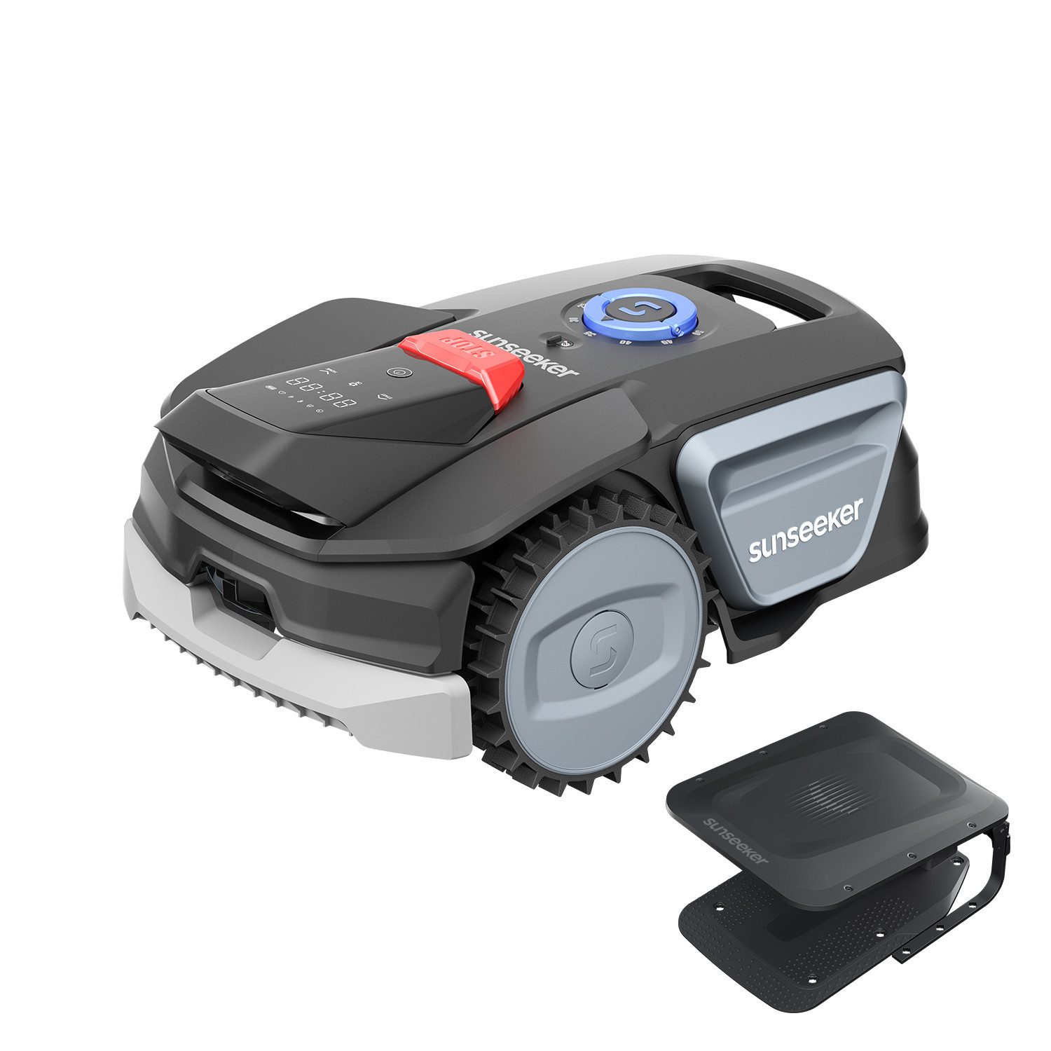 Sunseeker Rasenmähroboter V1, bis 300 m² Rasenfläche, (Packung), Ein-Klick-Mähen, Vision AI, 27% Steigung, 55 dB, App-Steuerung