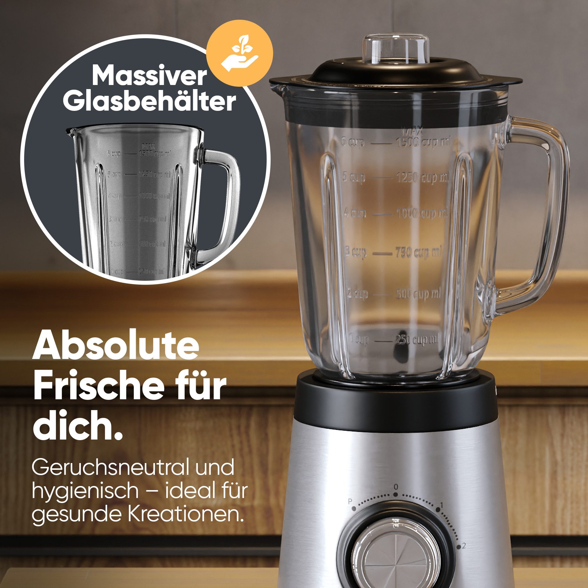 BOMANN Standmixer UM 6084 CB, Standmixer 700W, Mixer
