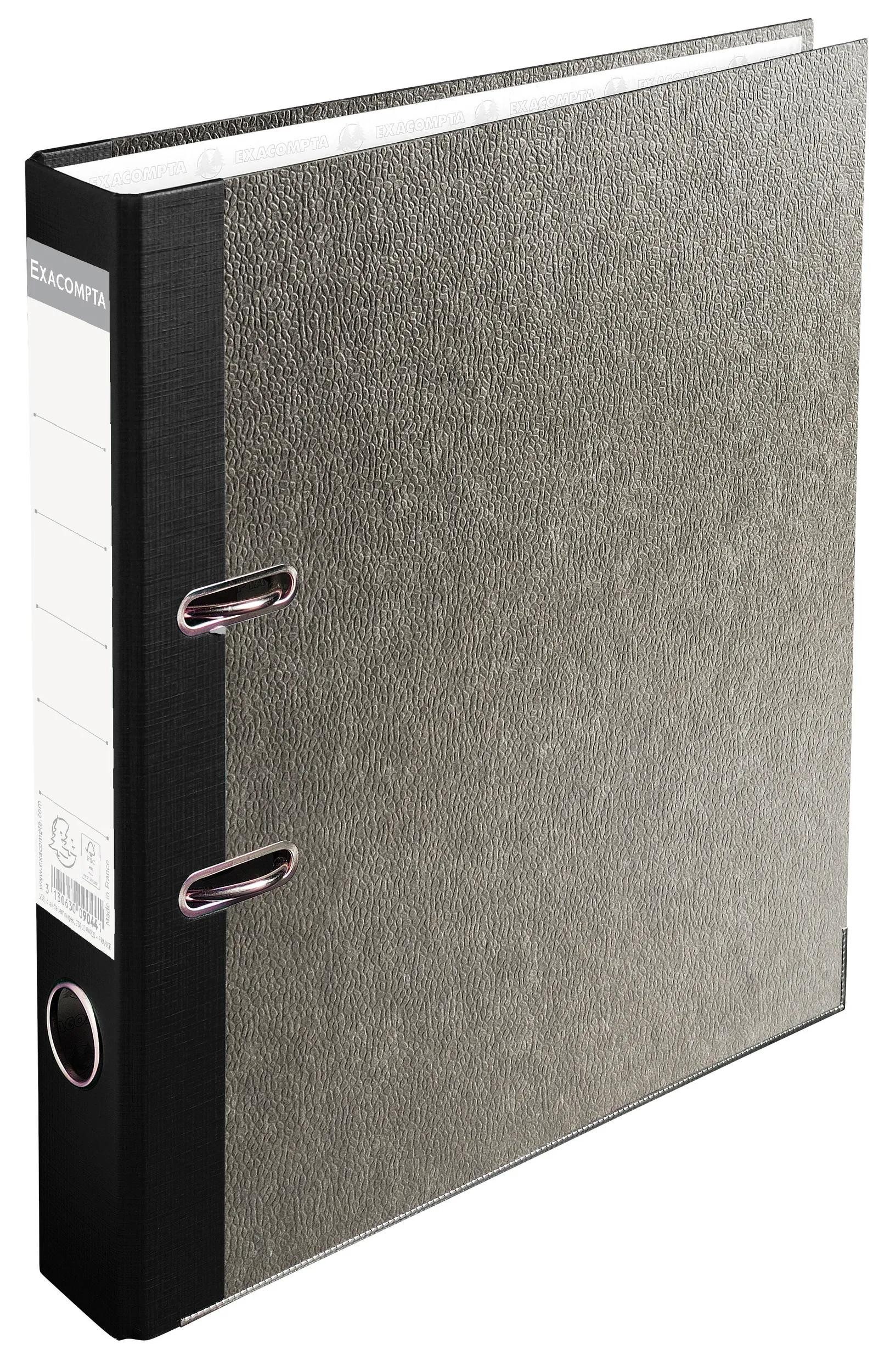 EXACOMPTA Aktenordner 20x Ordner Wolkenmarmor 2Ring 50mm Rücken A4 Rücken schwarz 9044B, Ordner Wolkenmarmor