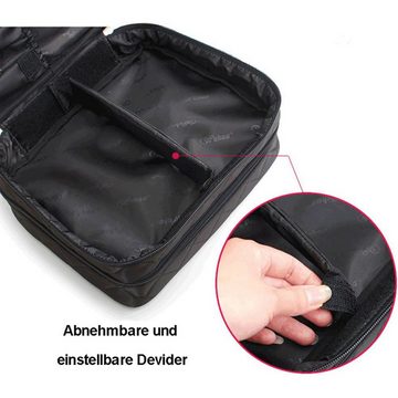 Rnemitery Kosmetiktasche Portable Reise Makeup Tasche Doppelschicht Große MakeUp Organizer