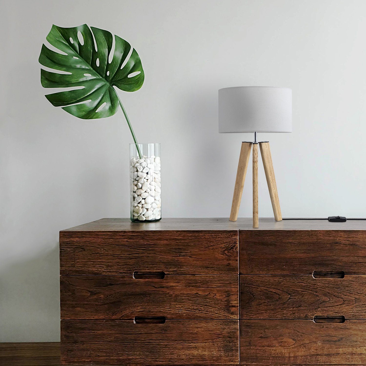 Paco Home Tischleuchte Canvas uni Color, ohne Leuchtmittel, Stehlampe Vinta günstig online kaufen