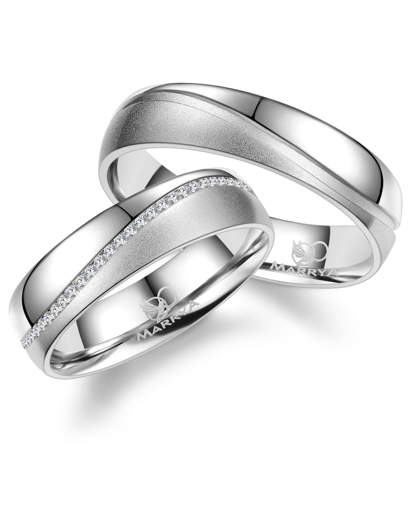 MARRYA Partnerring Silber Ringe Trauringe Eheringe Partnerringe