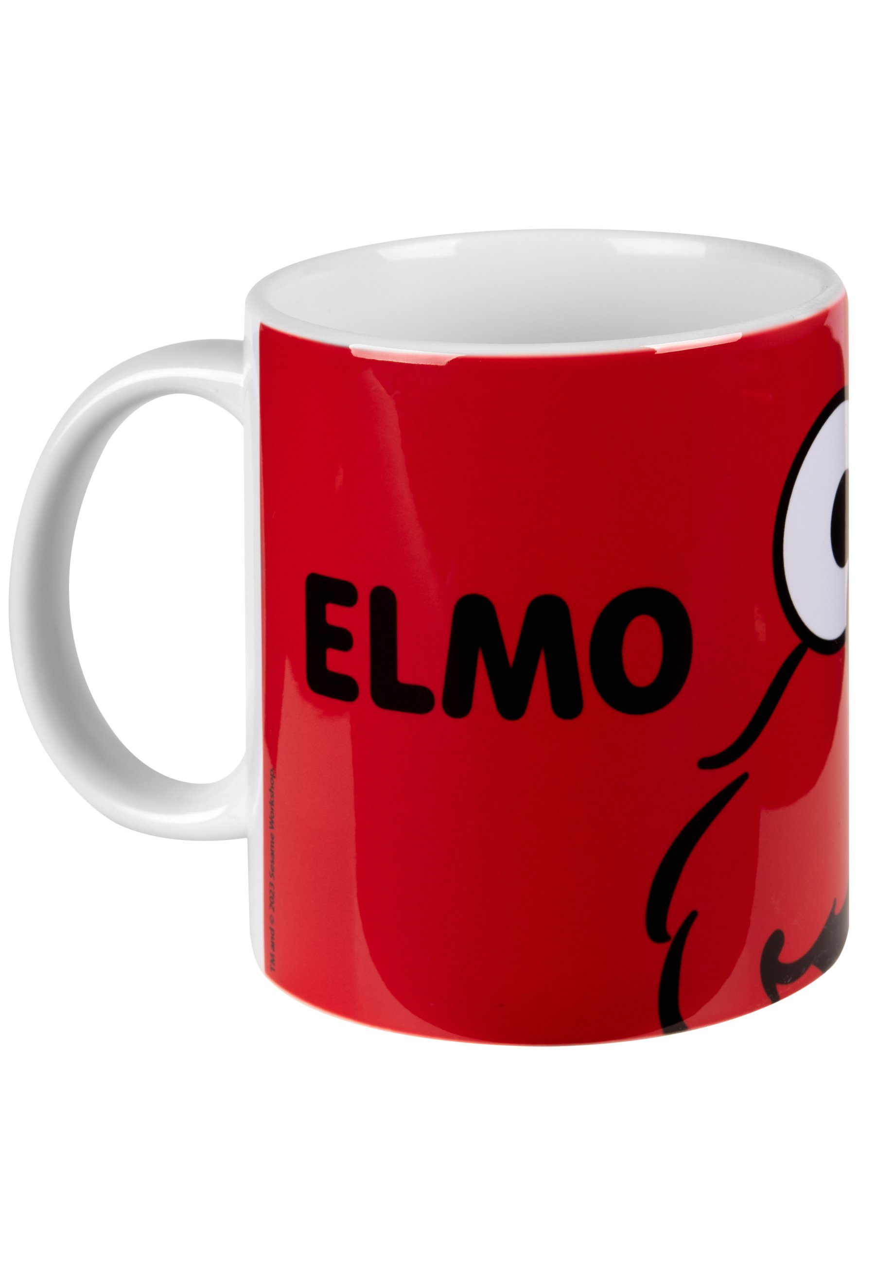 - Labels® Rot ml, 320 aus Kaffeebecher United Keramik Tasse Elmo Tasse Sesamstraße Keramik