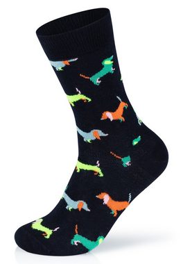 Happy Socks Basicsocken 2-Pack Little House On The Moorland-Puppy Love gekämmte Baumwolle