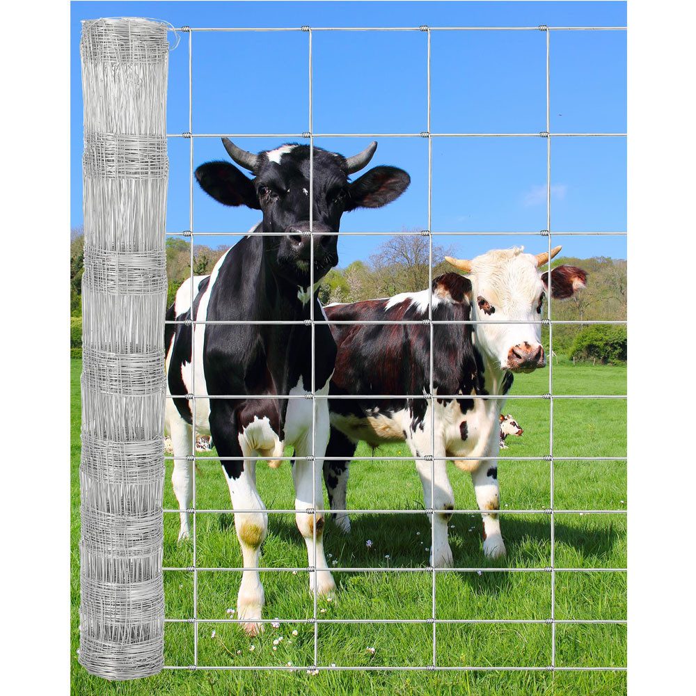 GarveeMore Gartenzaun Farmzaun, 4ft x 328ft 15-Gauge dauerhaftes Viehzaun für Rinder