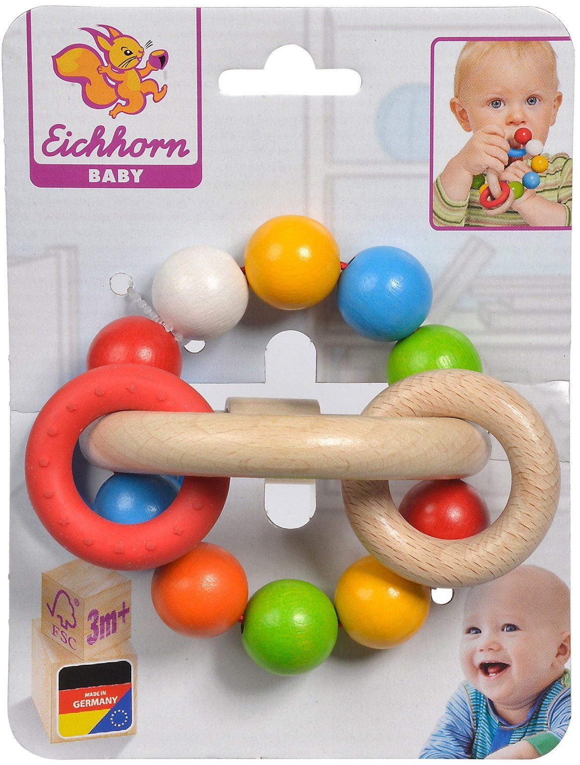 100017040 Eichhorn 3D Greifspielzeug Babywelt Greifling Baby