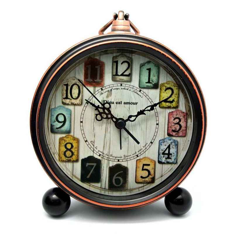 Housruse Wecker »Wecker, Vintage Lautlos Wecker ohne Ticken Antik Tischuhr Standuhr Uhr Wecker Table Clock für Haus Dekoration«