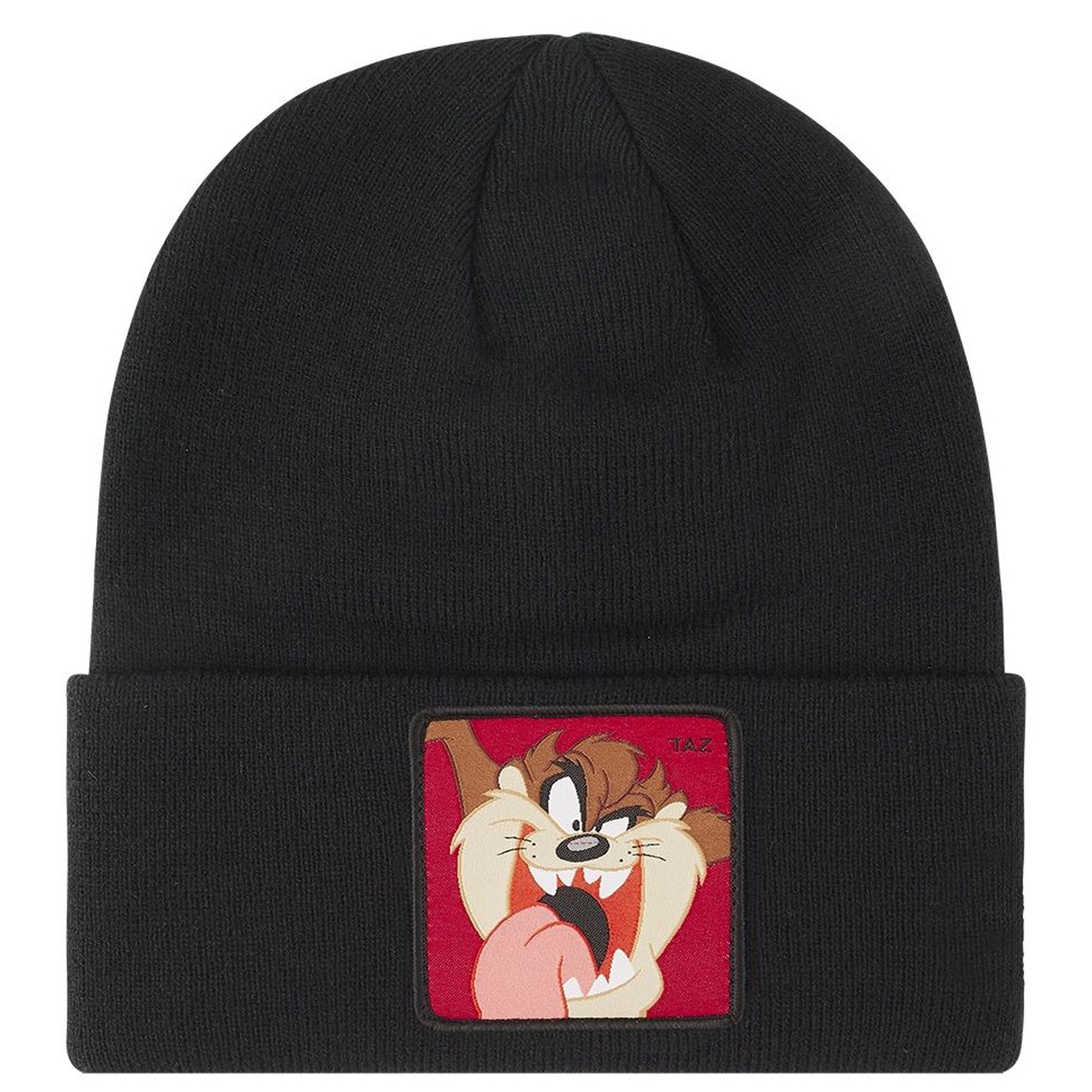 Capslab Beanie CAPSLAB LOONEY TUNES TAZ Beanie Basic Flap Black (Beanie, Beanie, Mütze)