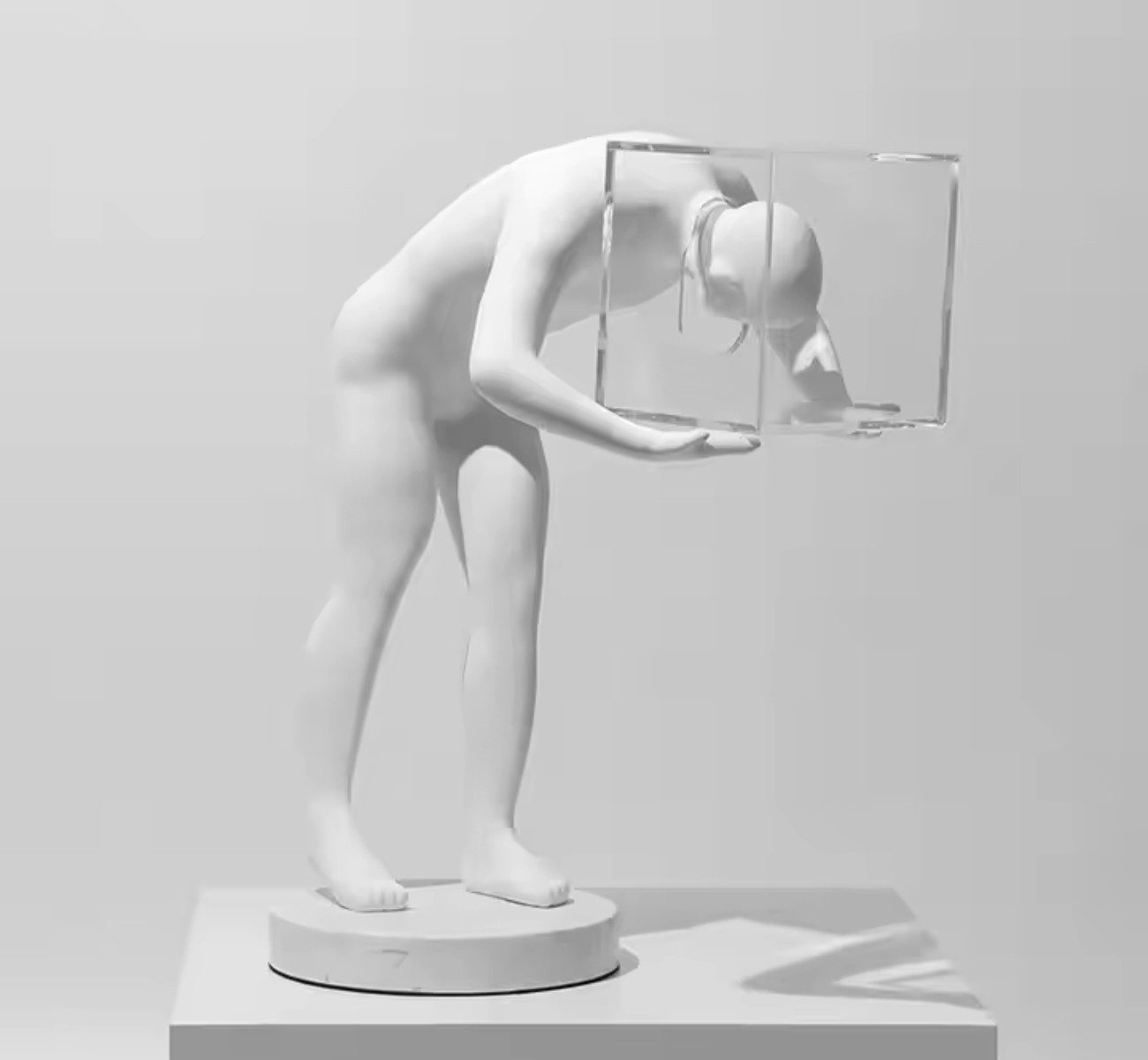 Quality Elegance Skulptur Inside the Box - Abstrakte Figurenskulptur 37cms